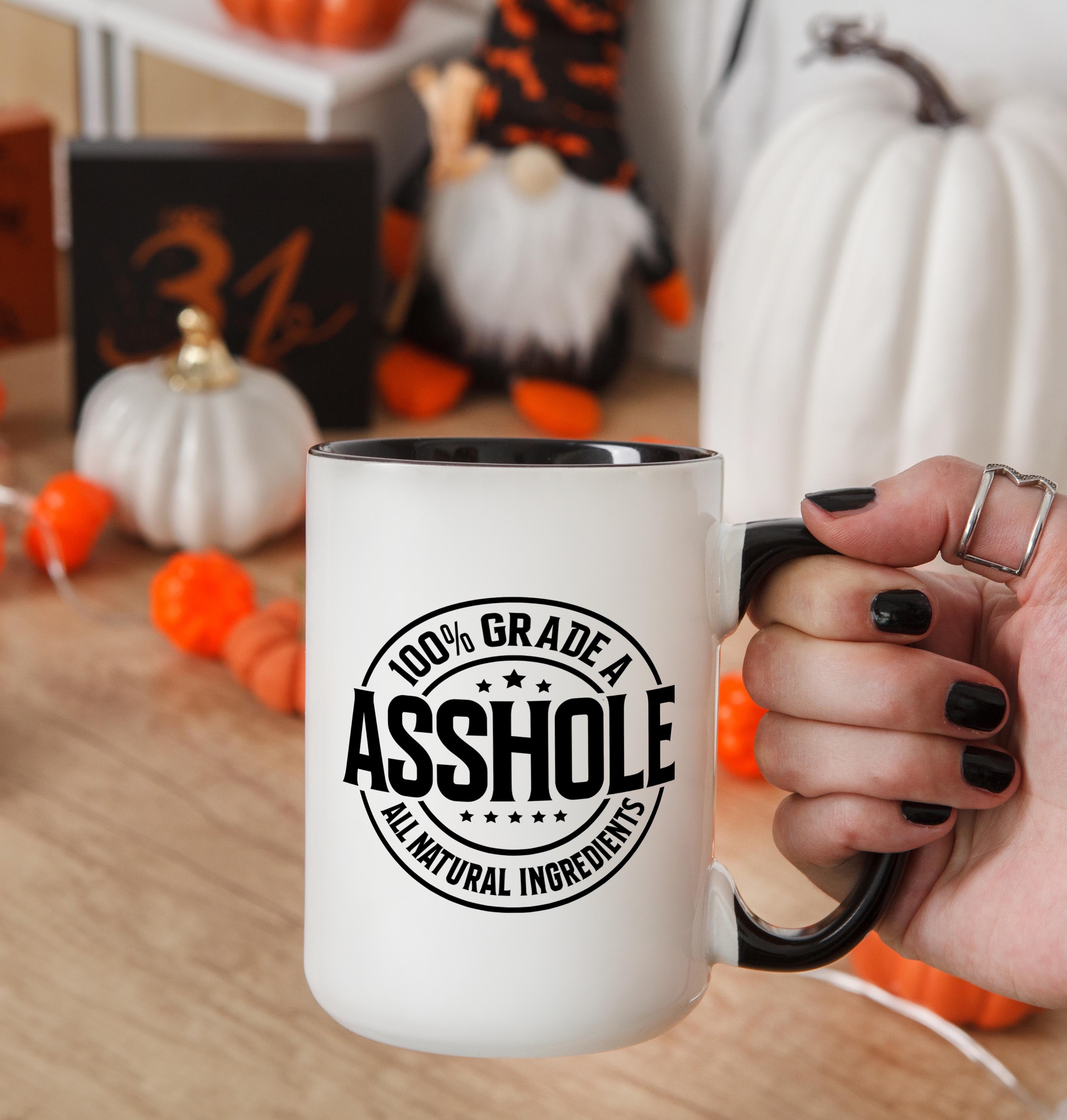 100% Grade A Asshole - Adult Humor Mug