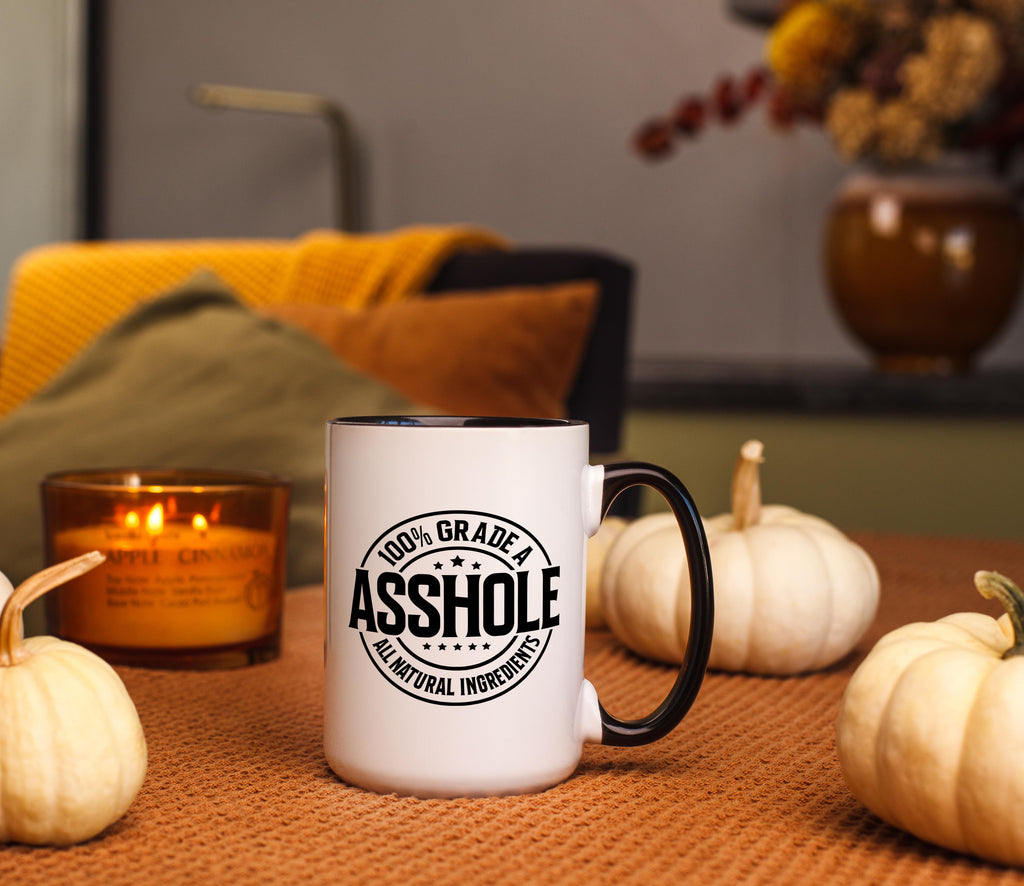 100% Grade A Asshole - Adult Humor Mug