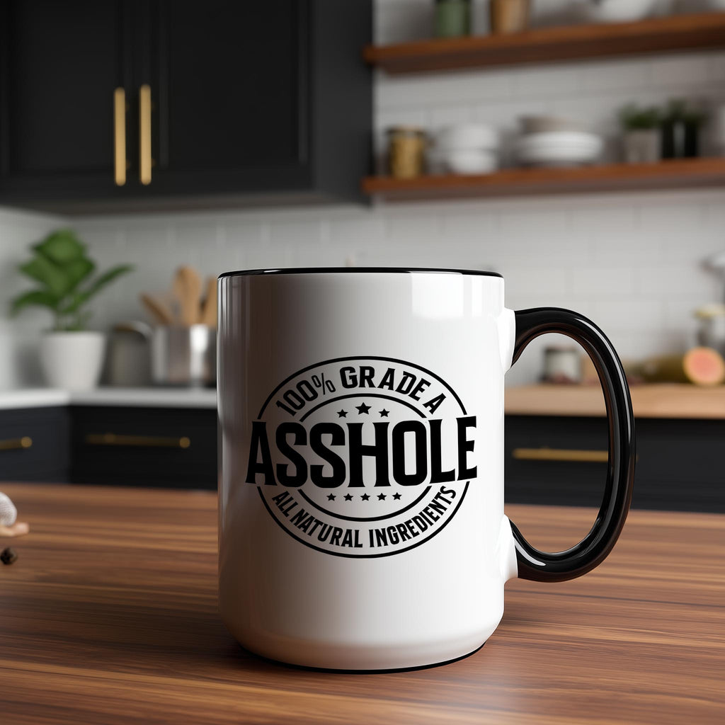 100% Grade A Asshole - Adult Humor Mug