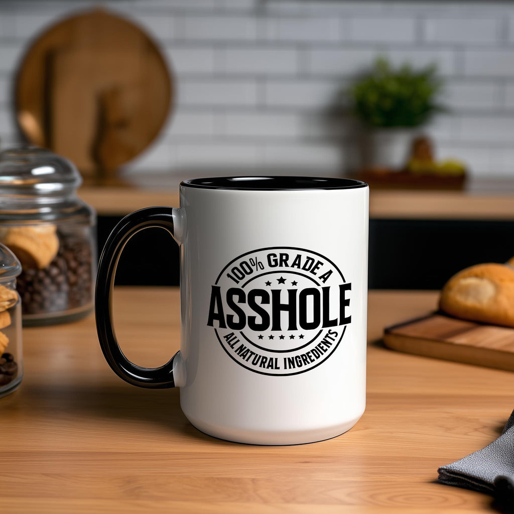 100% Grade A Asshole - Adult Humor Mug