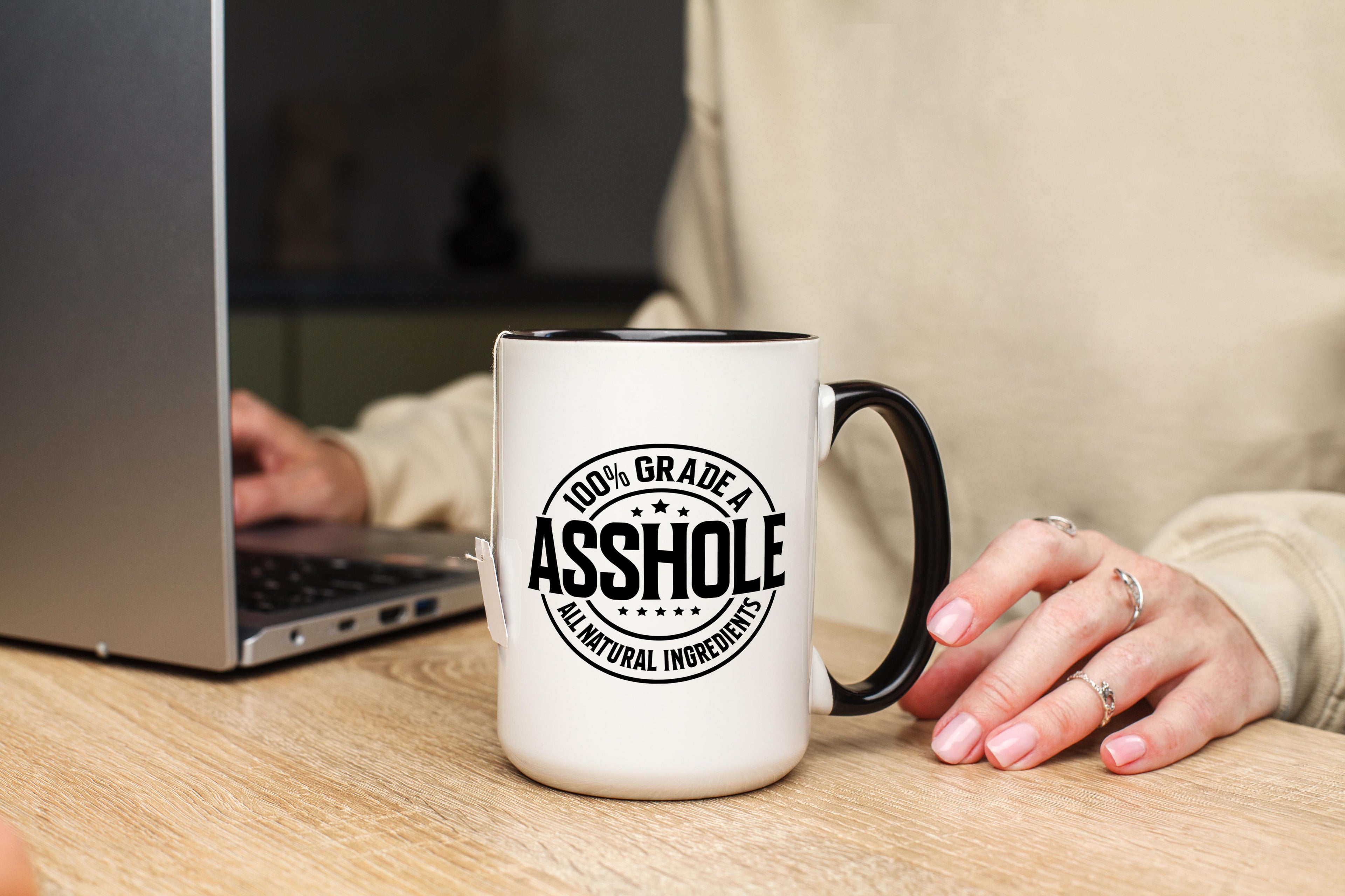 100% Grade A Asshole - Adult Humor Mug
