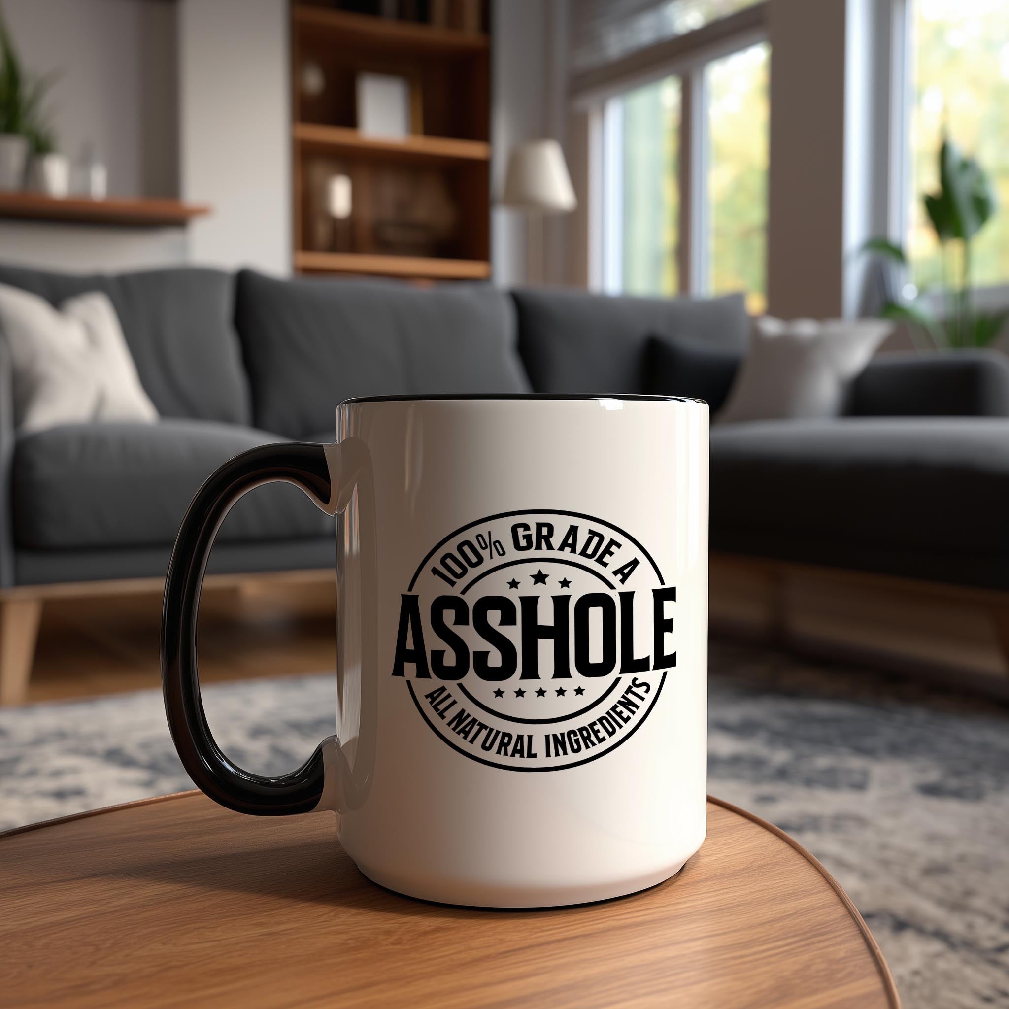 100% Grade A Asshole - Adult Humor Mug
