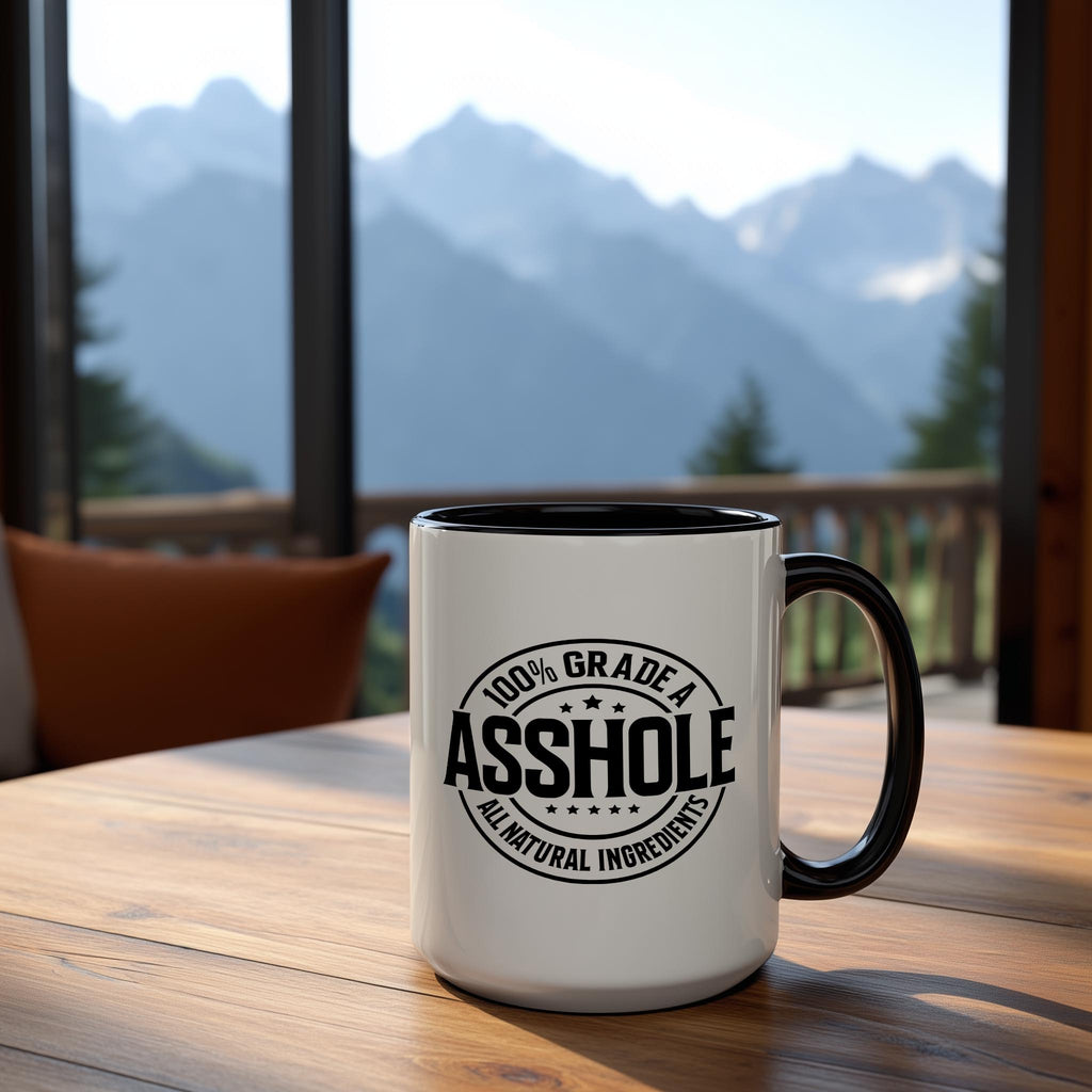 100% Grade A Asshole - Adult Humor Mug
