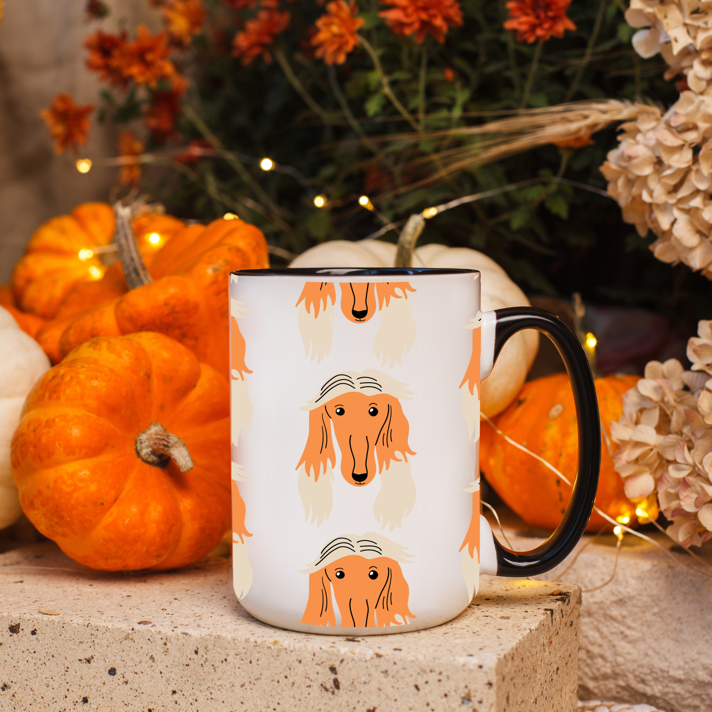 Borzoi Dog Doodle Design 15oz Mug