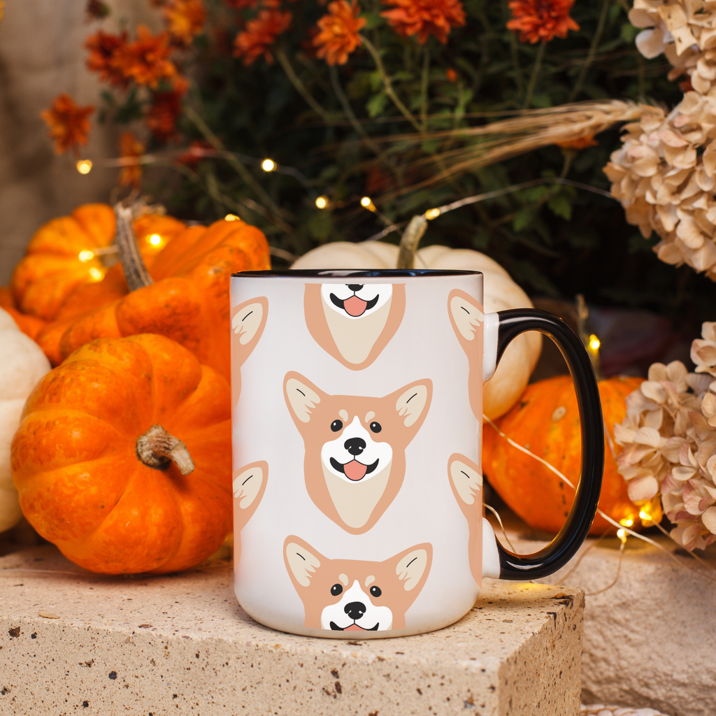 Corgi Dog Doodle Design 15oz Mug