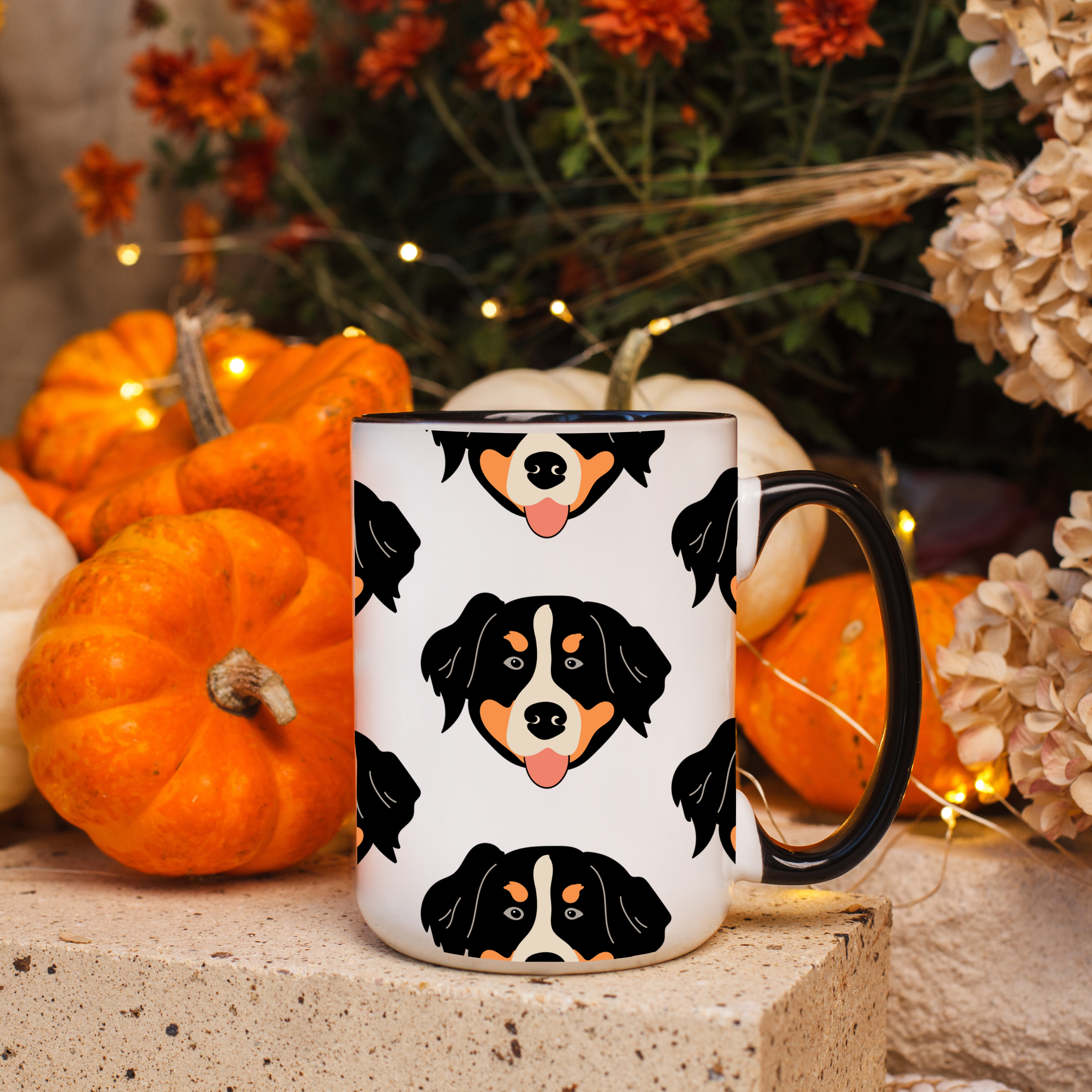 Bernese Mountain Dog Doodle Design 15oz Mug