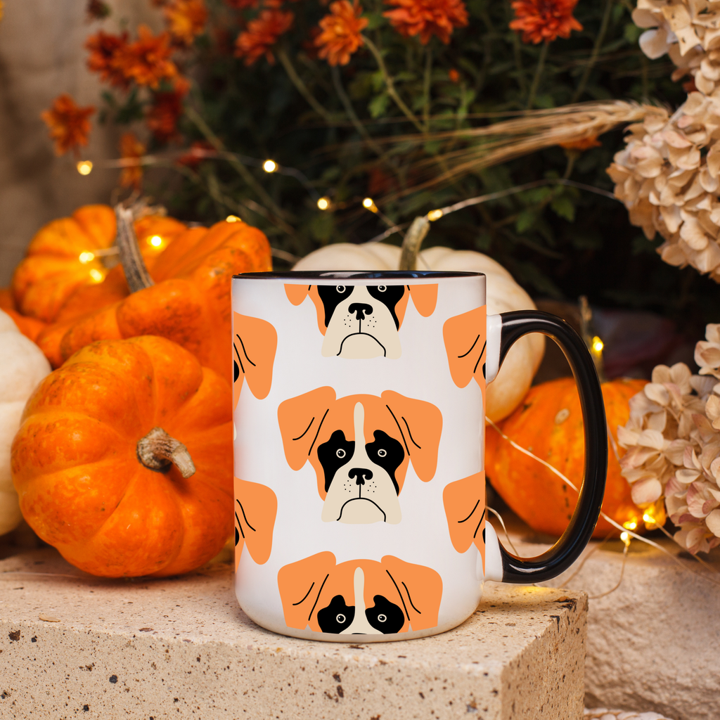 Boxer Dog Doodle Design 15oz Mug