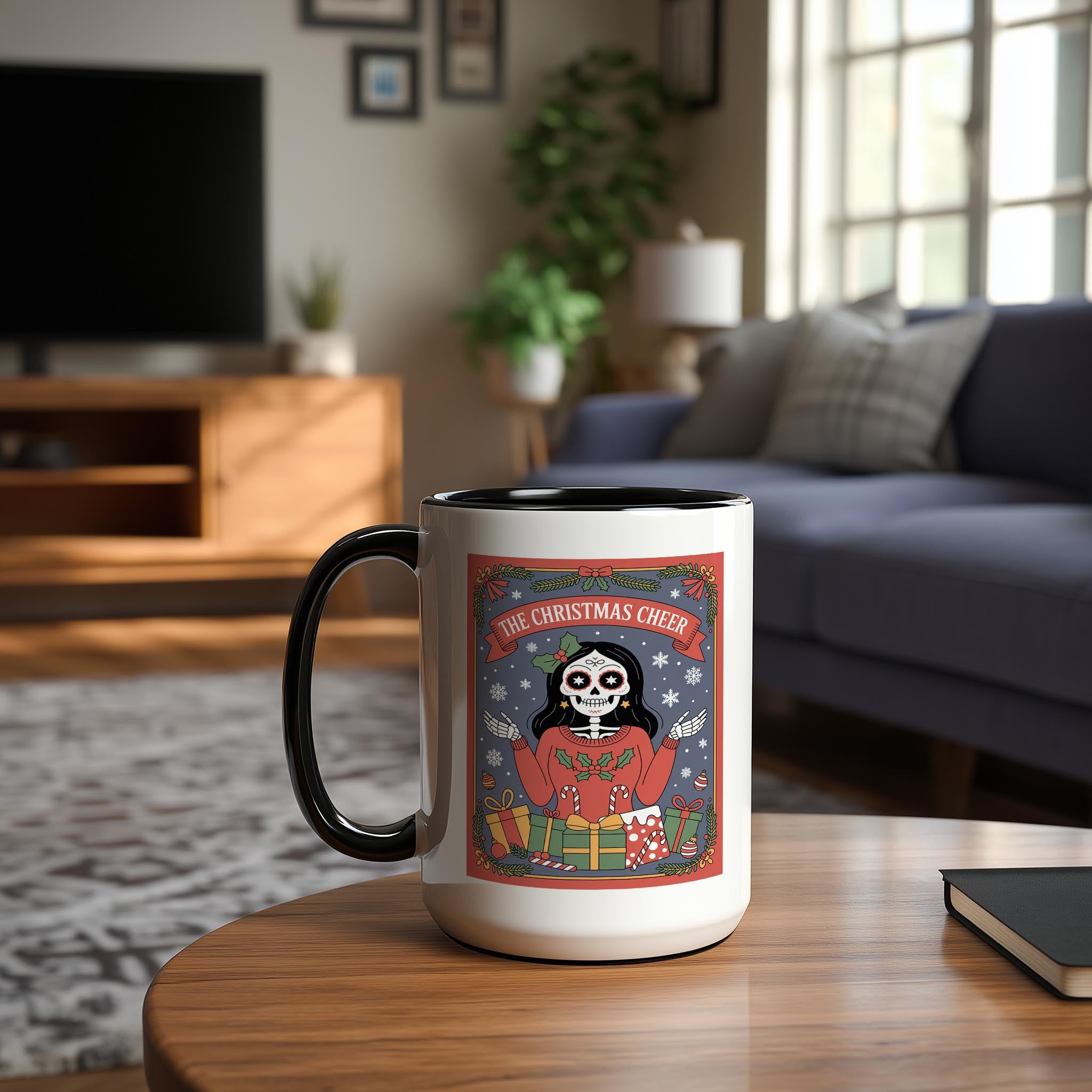 The Christmas Cheer - Skeleton Tarot Card - Christmas Mug