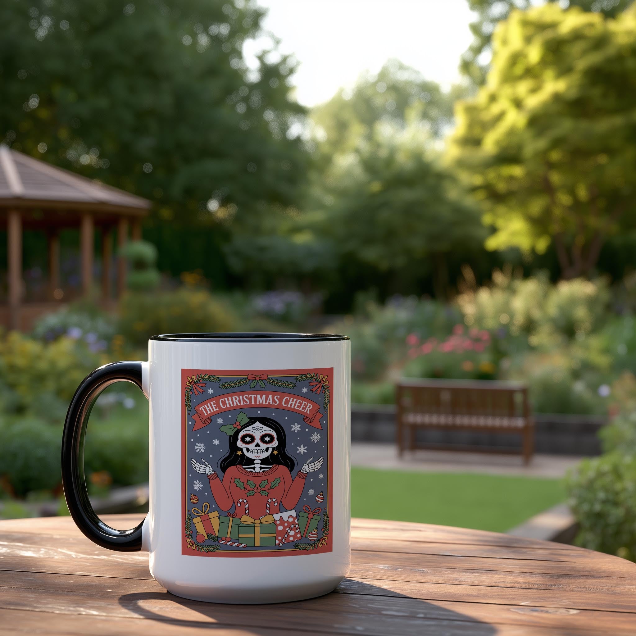 The Christmas Cheer - Skeleton Tarot Card - Christmas Mug