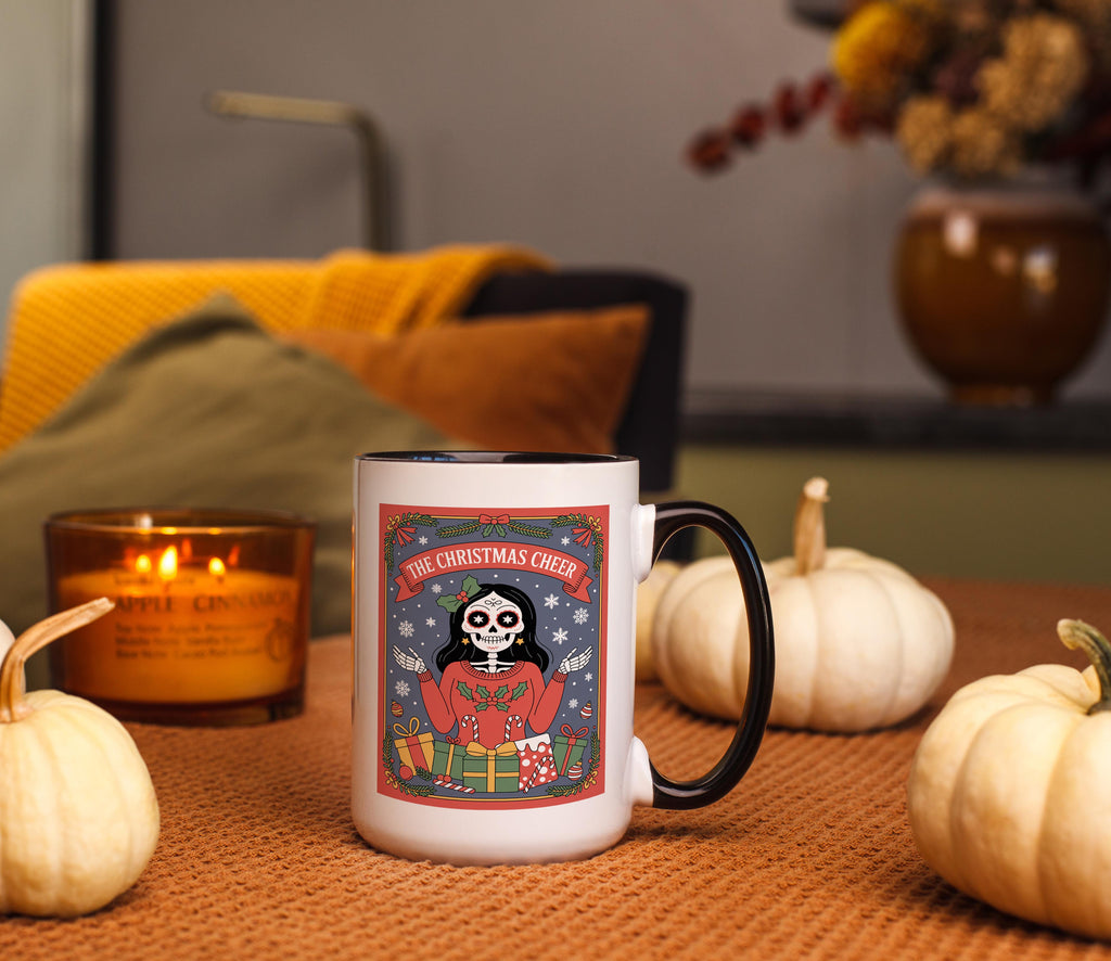 The Christmas Cheer - Skeleton Tarot Card - Christmas Mug