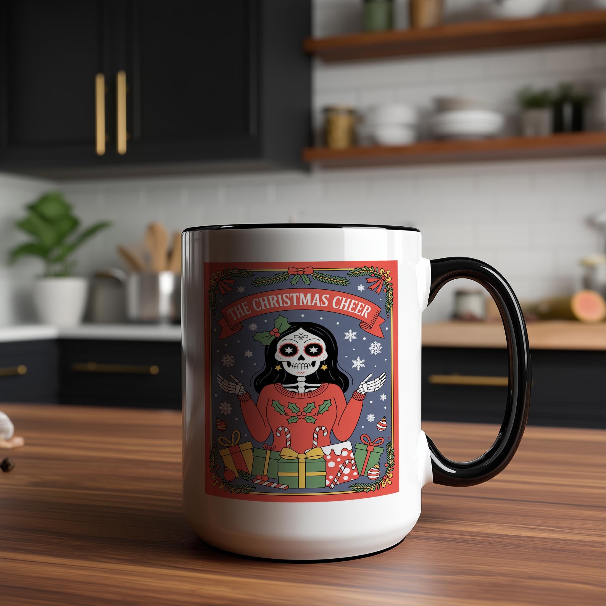 The Christmas Cheer - Skeleton Tarot Card - Christmas Mug