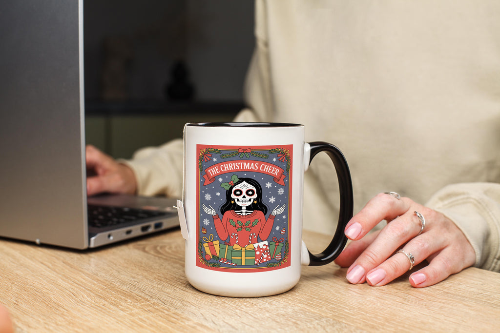The Christmas Cheer - Skeleton Tarot Card - Christmas Mug