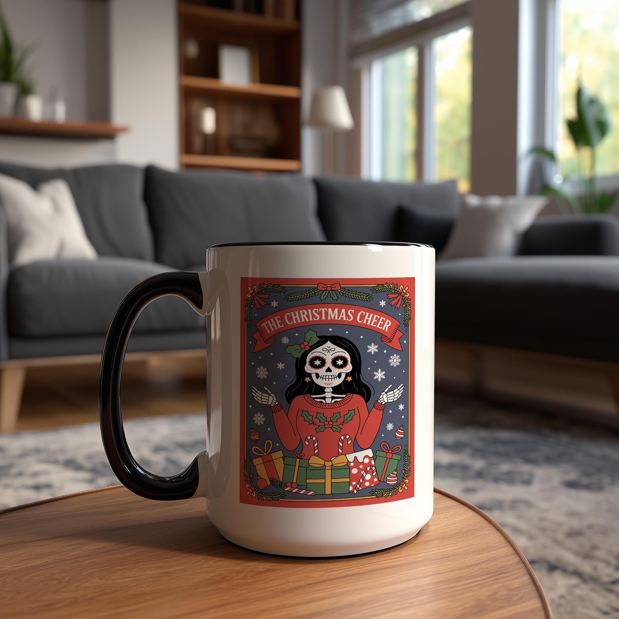 The Christmas Cheer - Skeleton Tarot Card - Christmas Mug