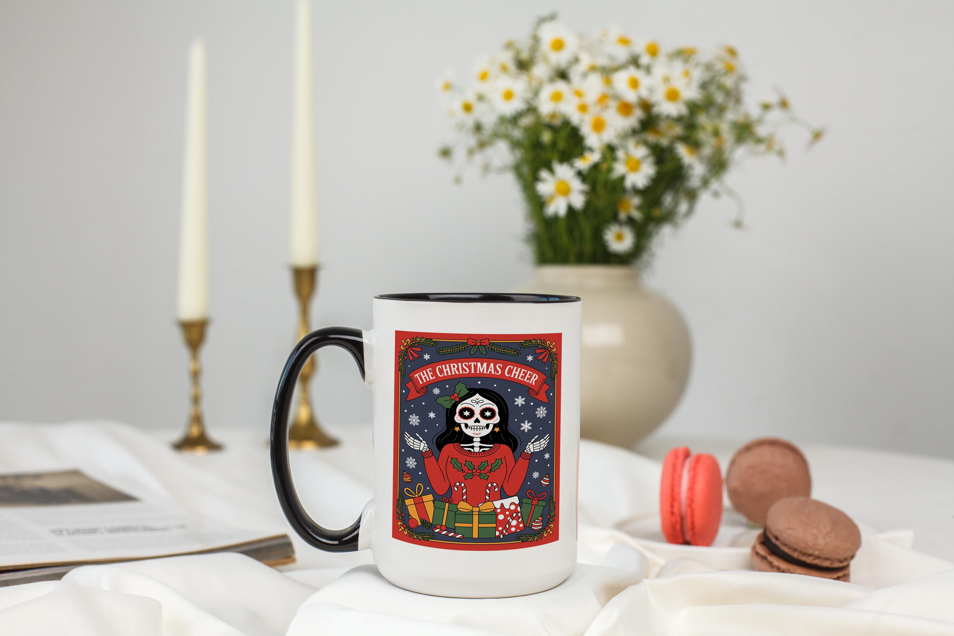 The Christmas Cheer - Skeleton Tarot Card - Christmas Mug
