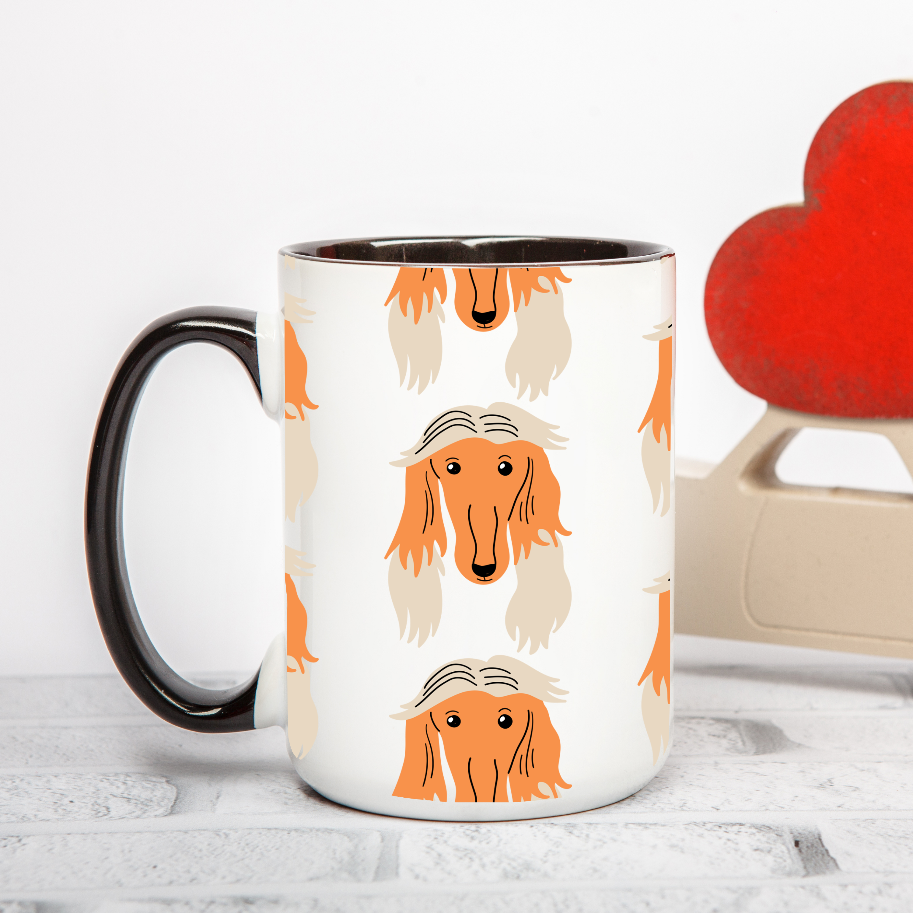 Borzoi Dog Doodle Design 15oz Mug