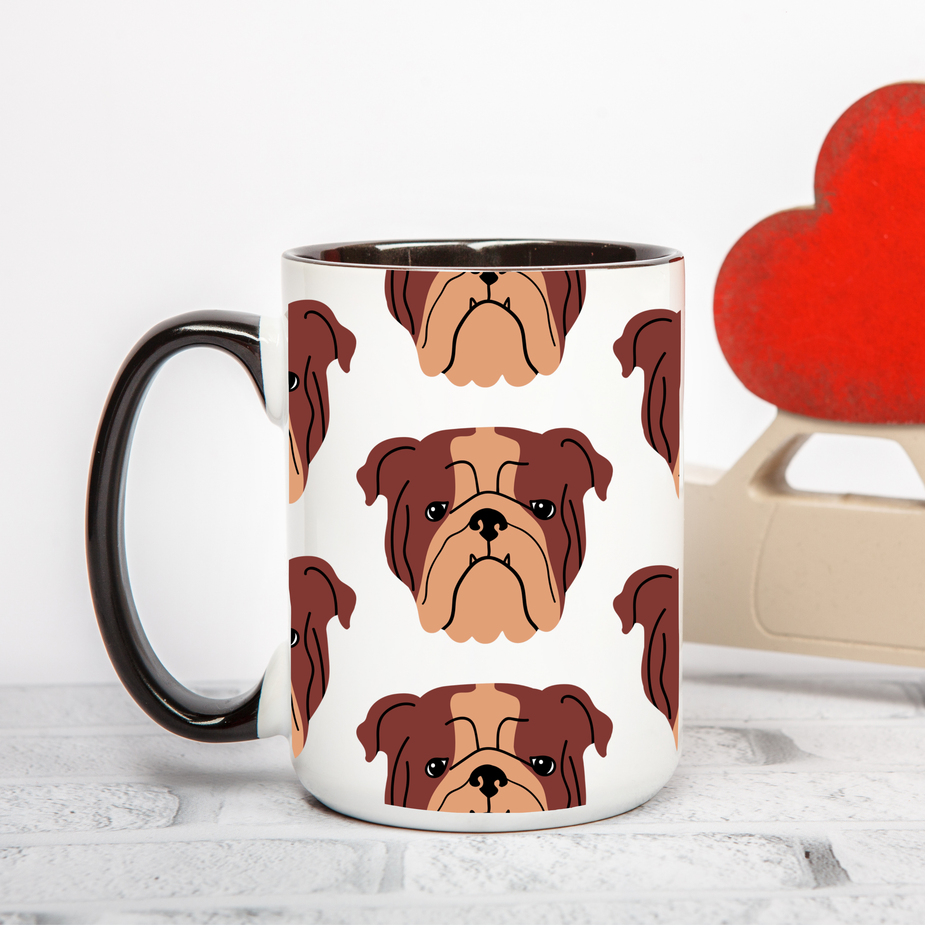 Bulldog Dog Doodle Design 15oz Mug