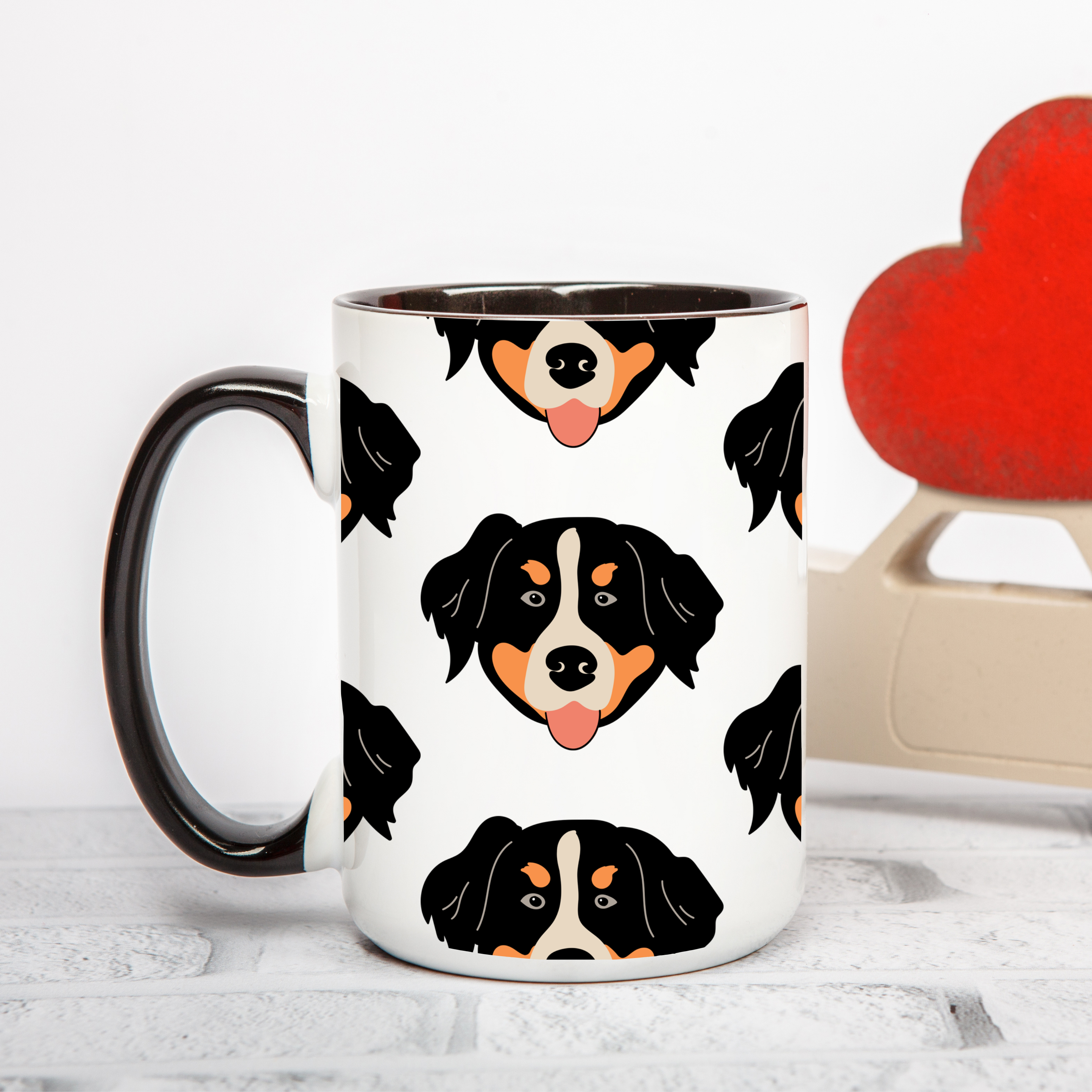 Bernese Mountain Dog Doodle Design 15oz Mug
