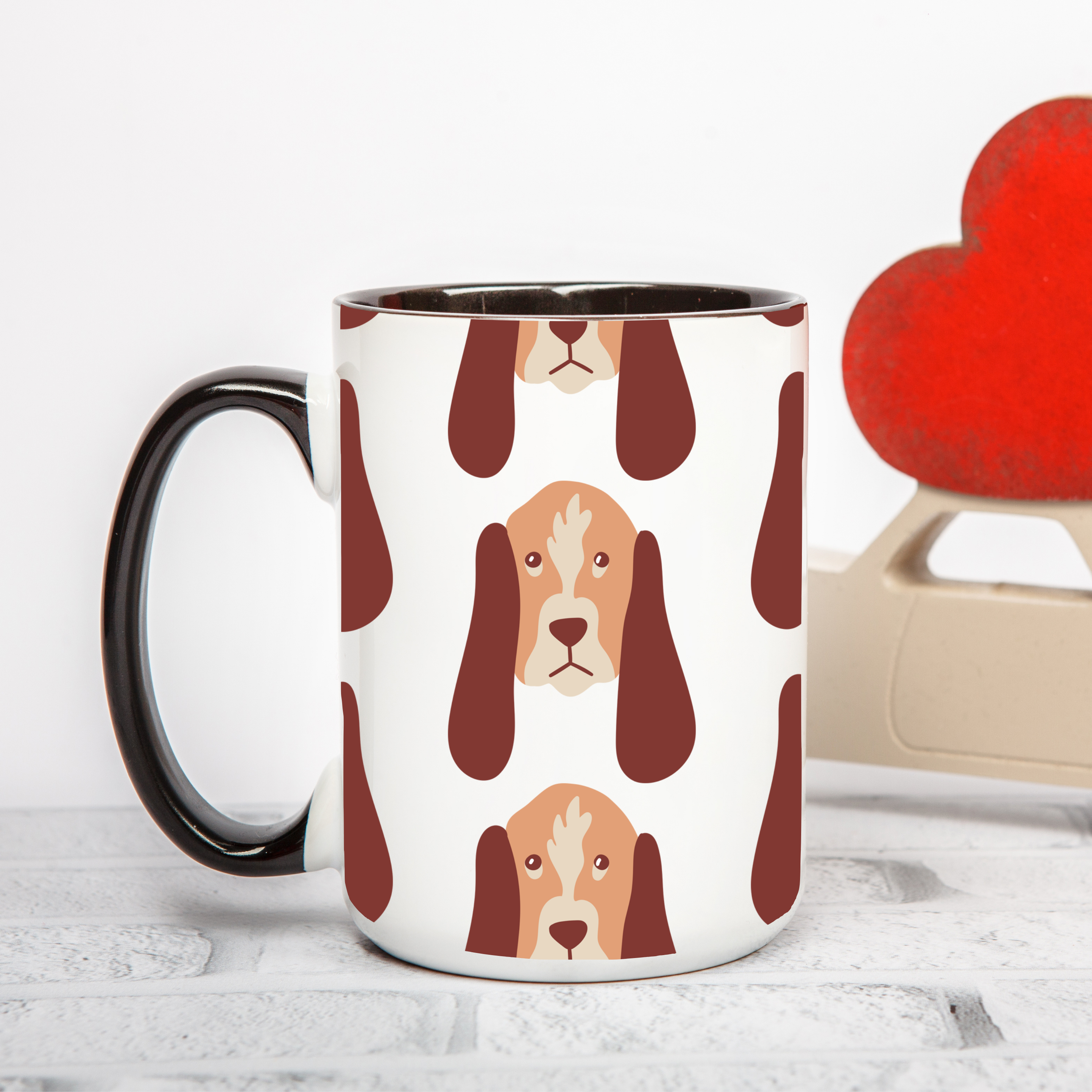 Bloodhound Dog Doodle Design 15oz Mug