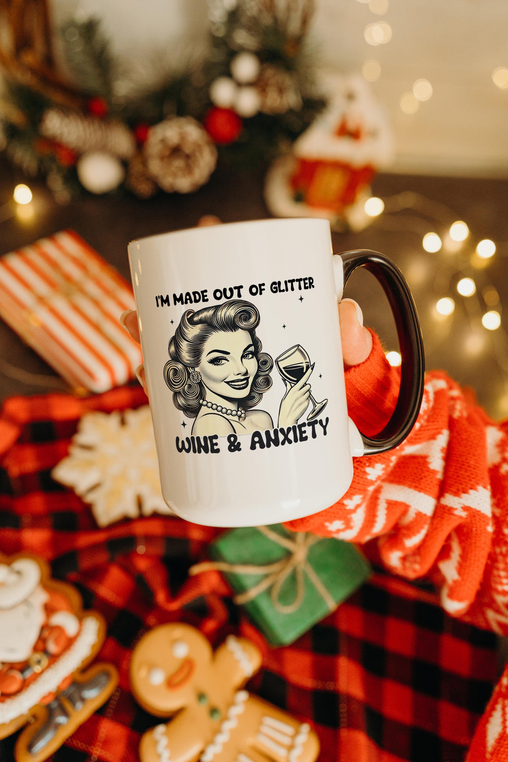I'm made out of Glitter, Wine and Anxiety - Adult Humor Mug