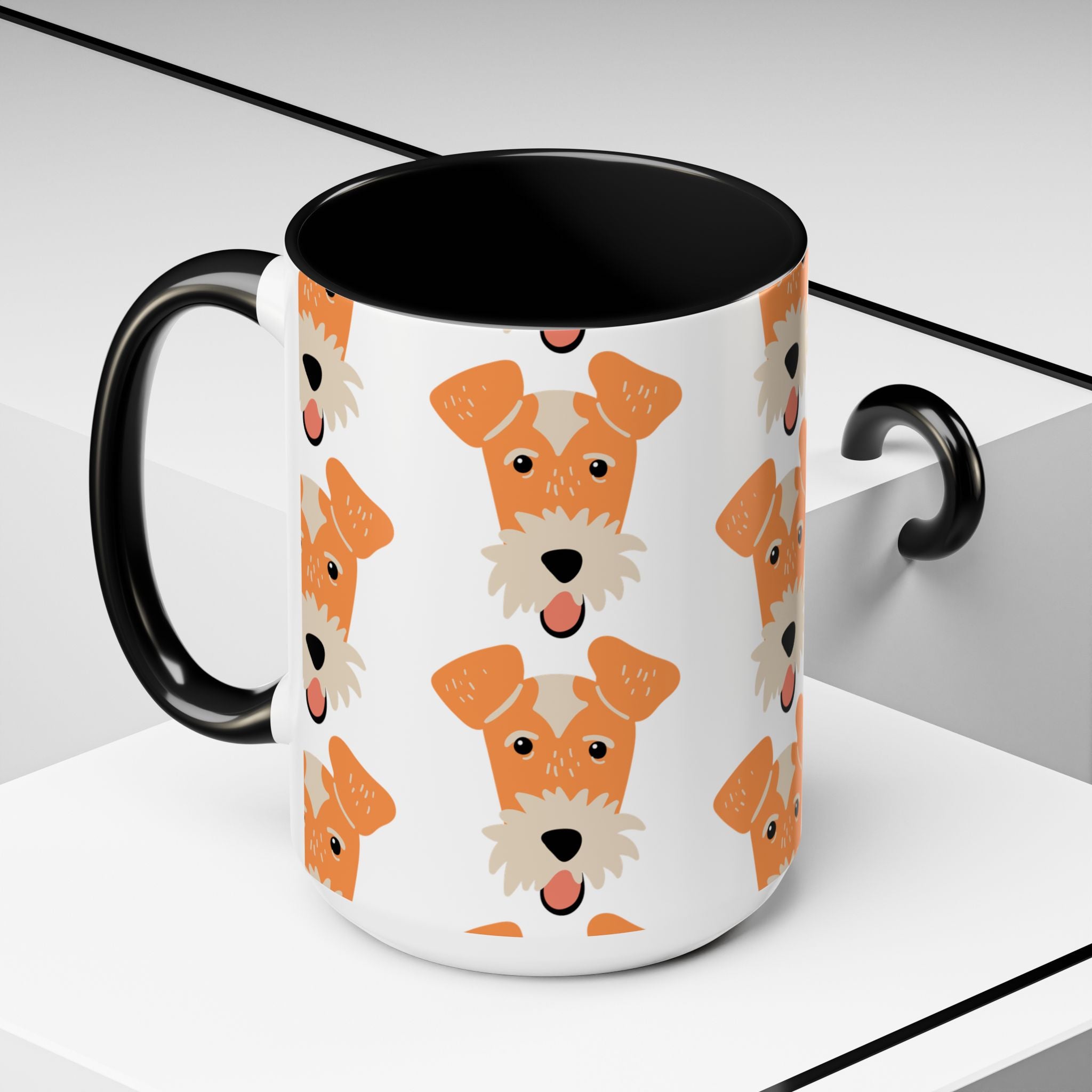 Fox Terrier Dog Doodle Design 15oz Mug