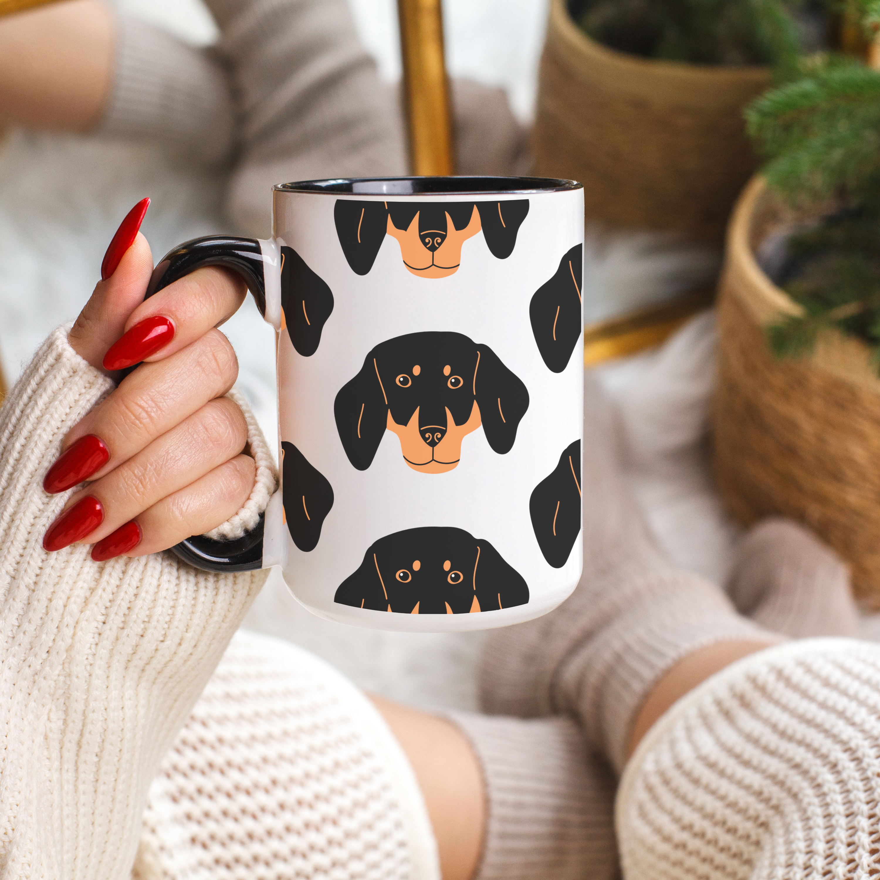 Dachshund Dog Doodle Design 15oz Mug