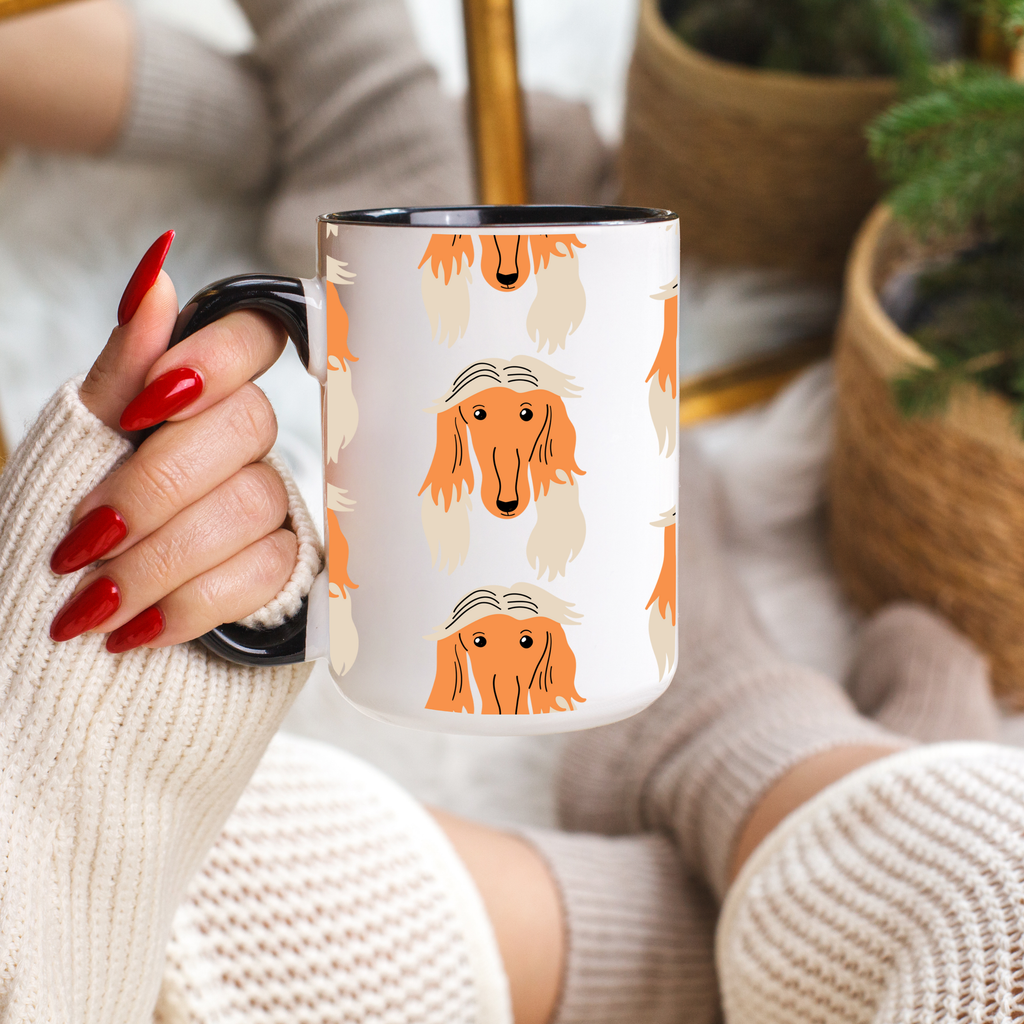 Borzoi Dog Doodle Design 15oz Mug
