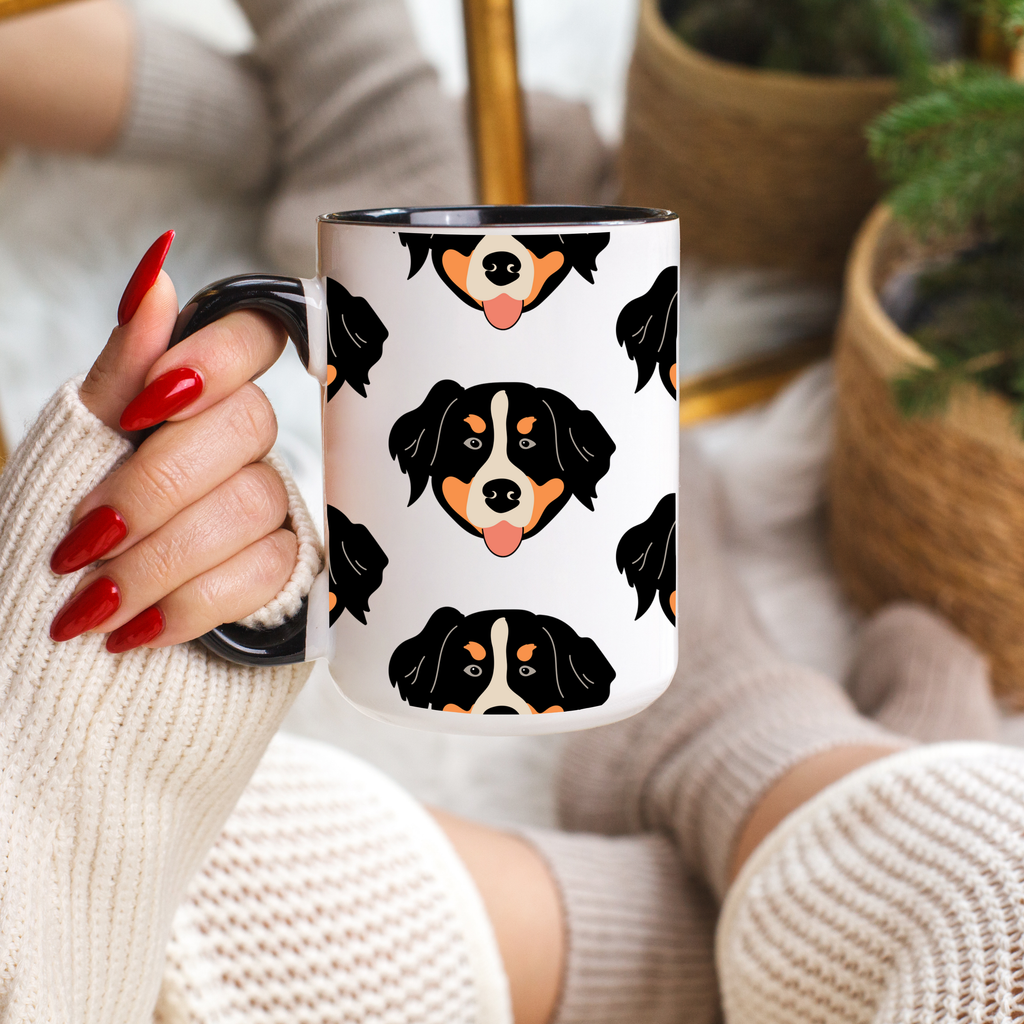 Bernese Mountain Dog Doodle Design 15oz Mug