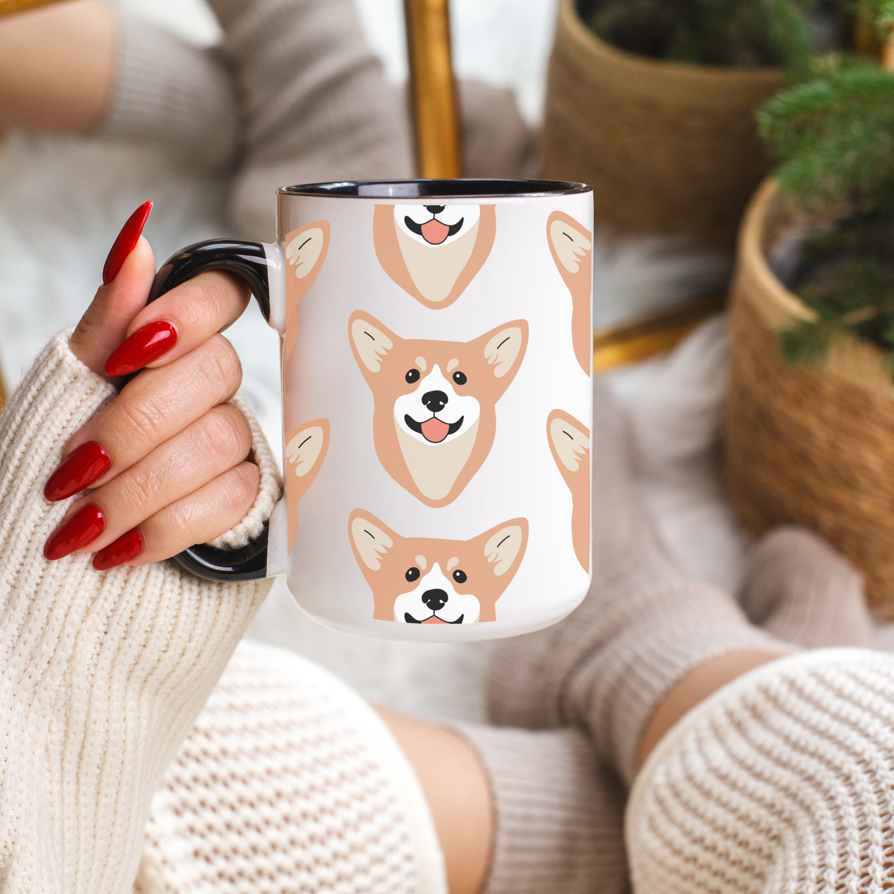 Corgi Dog Doodle Design 15oz Mug