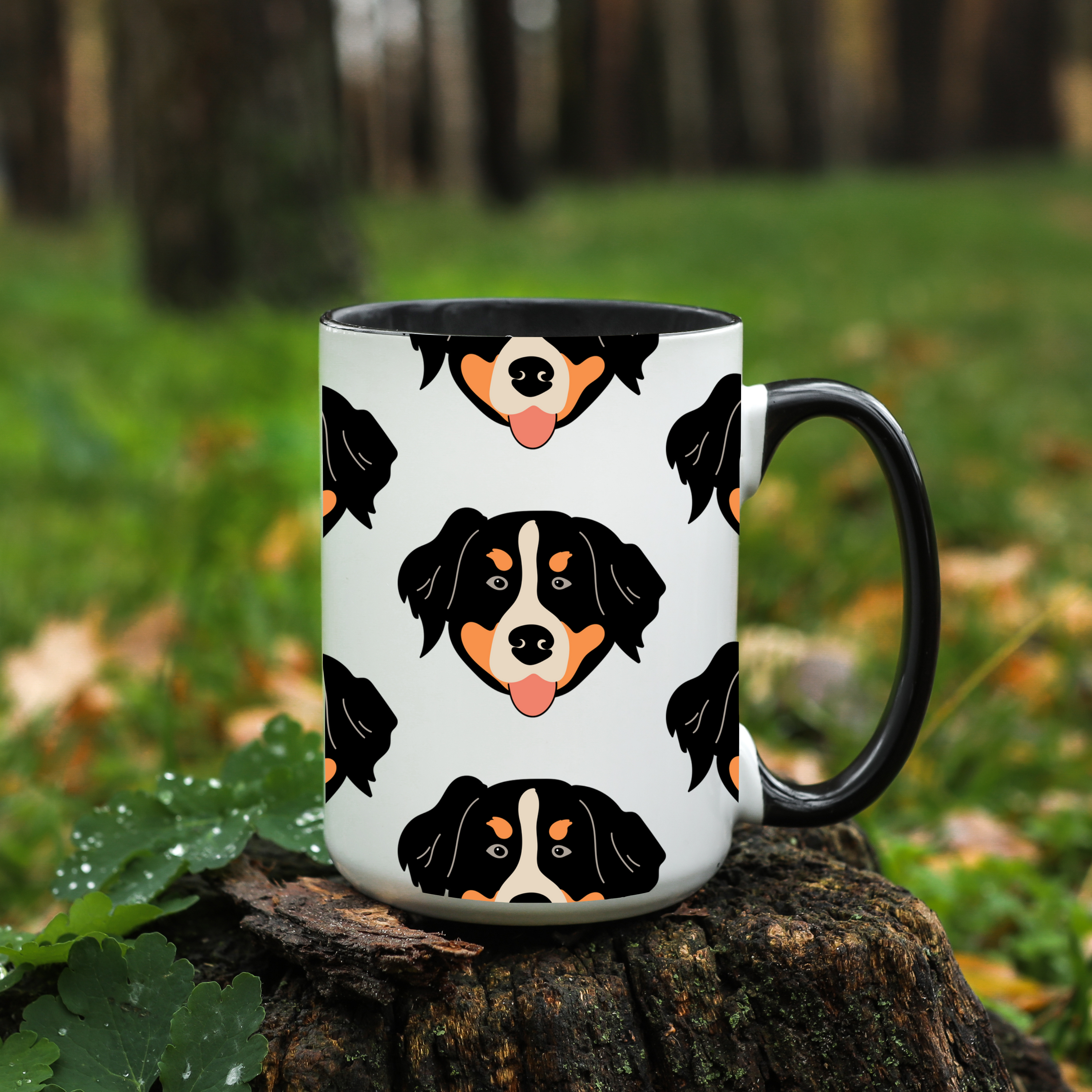 Bernese Mountain Dog Doodle Design 15oz Mug