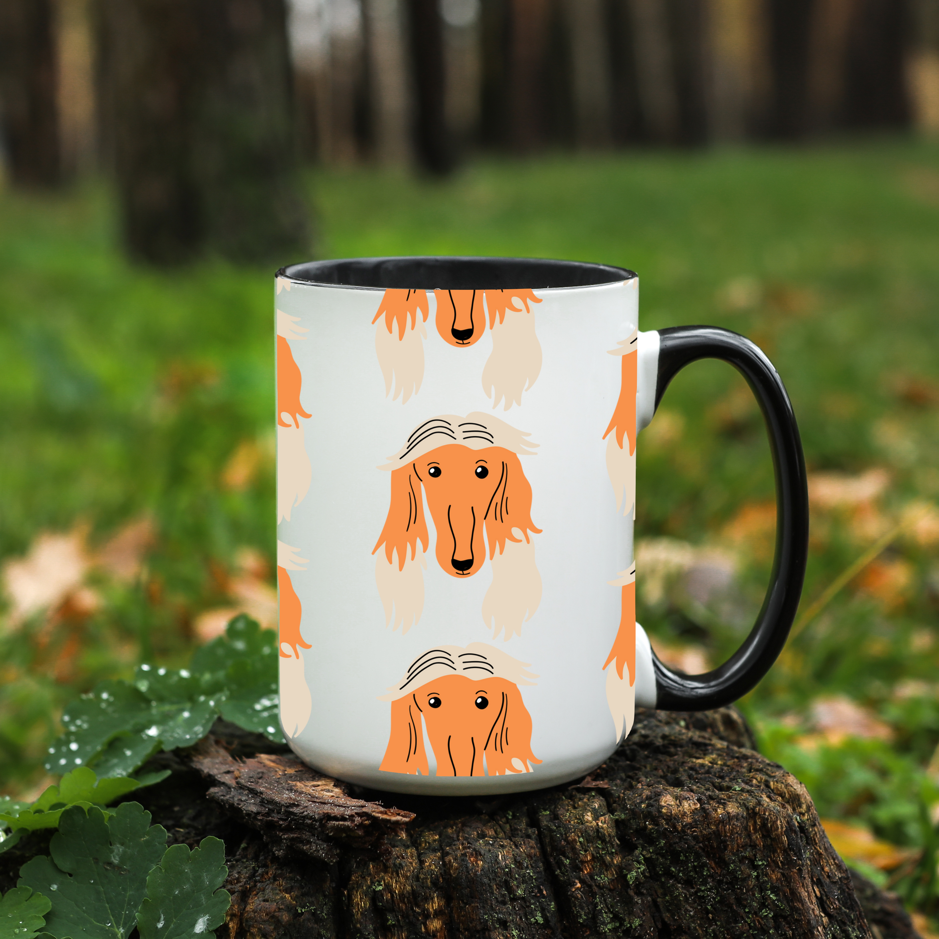 Borzoi Dog Doodle Design 15oz Mug