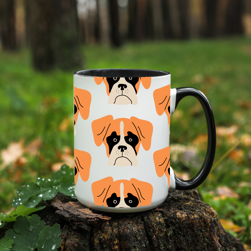 Boxer Dog Doodle Design 15oz Mug