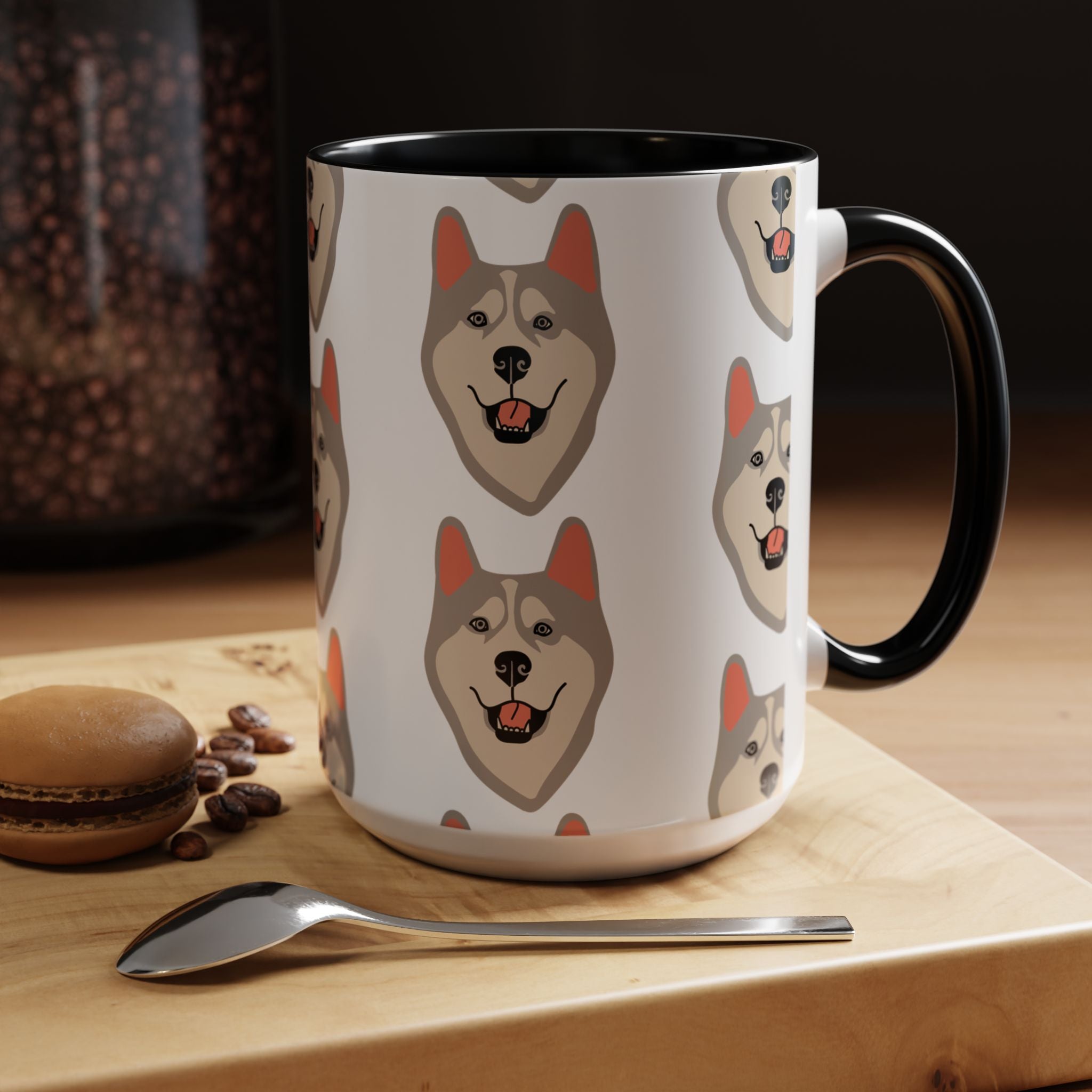 Husky Dog Doodle Design 15oz Mug