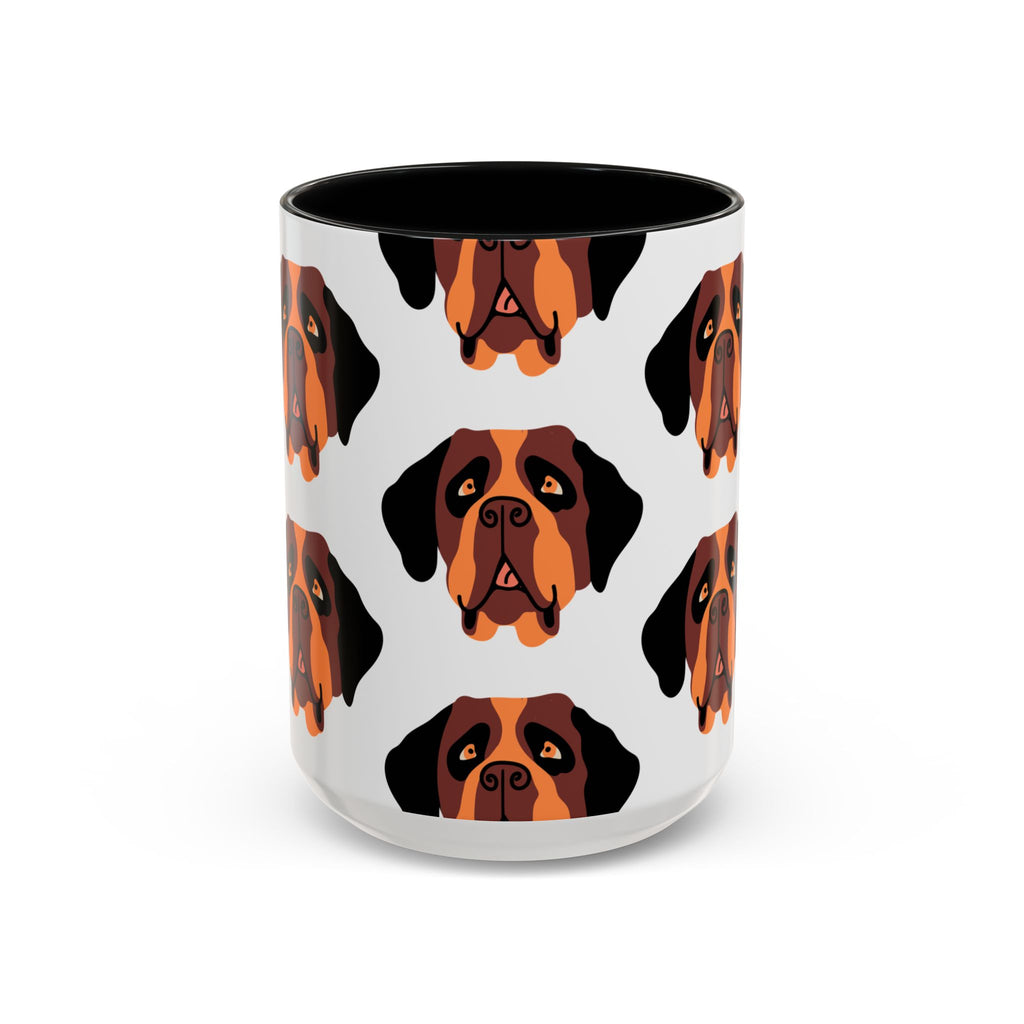 St Bernard Dog Doodle Design 15oz Mug
