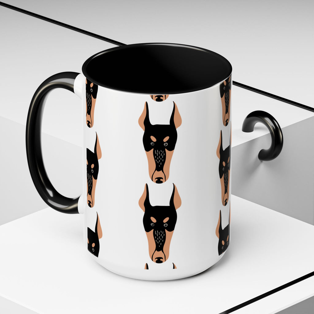 Doberman Dog Doodle Design 15oz Mug