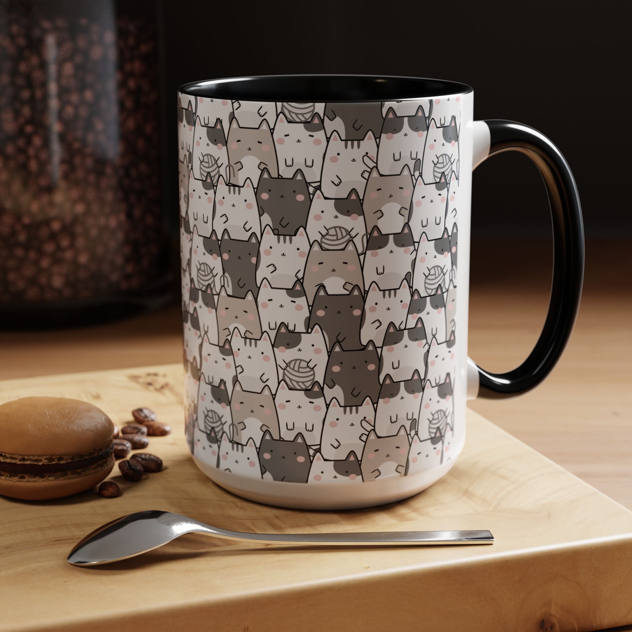 Doodle Cats with Yarn - Pet Lovers Mug