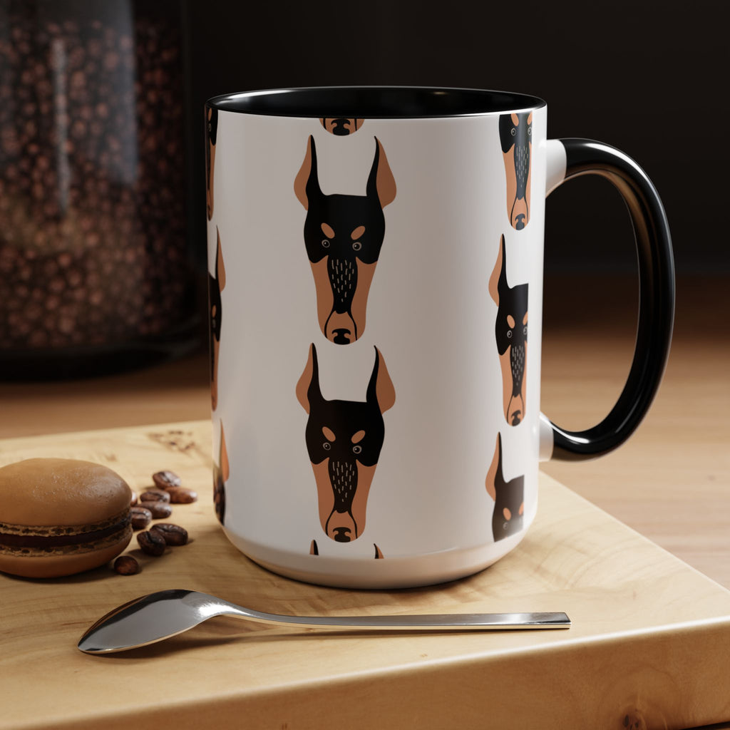Doberman Dog Doodle Design 15oz Mug