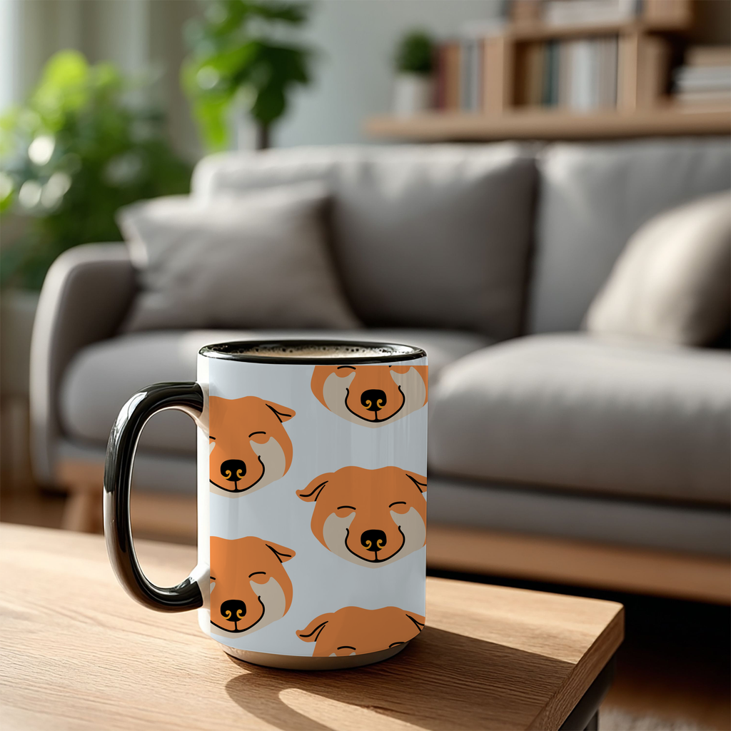 Shiba Inu Dog Doodle Design 15oz Mug