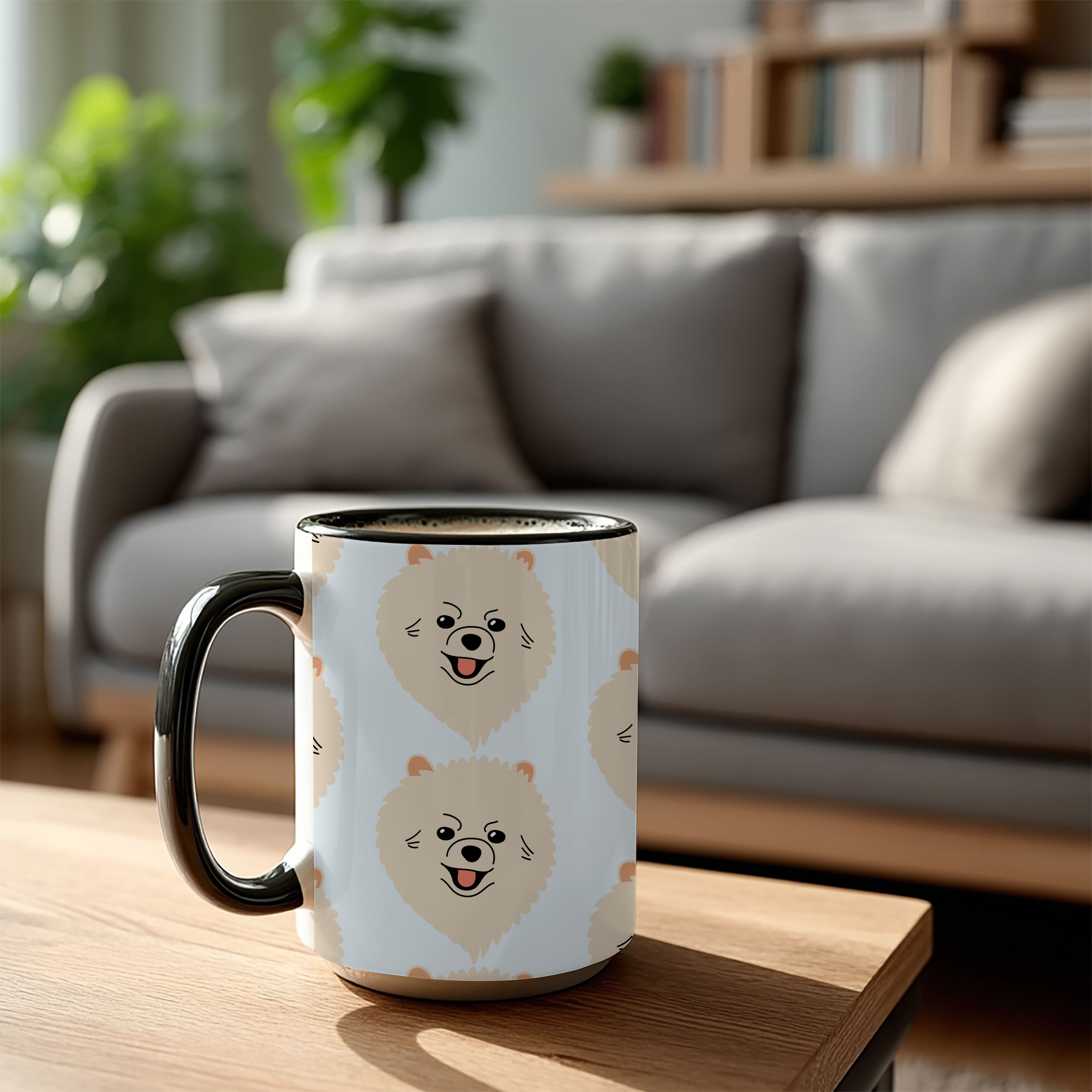 Pomeranian Dog Doodle Design 15oz Mug