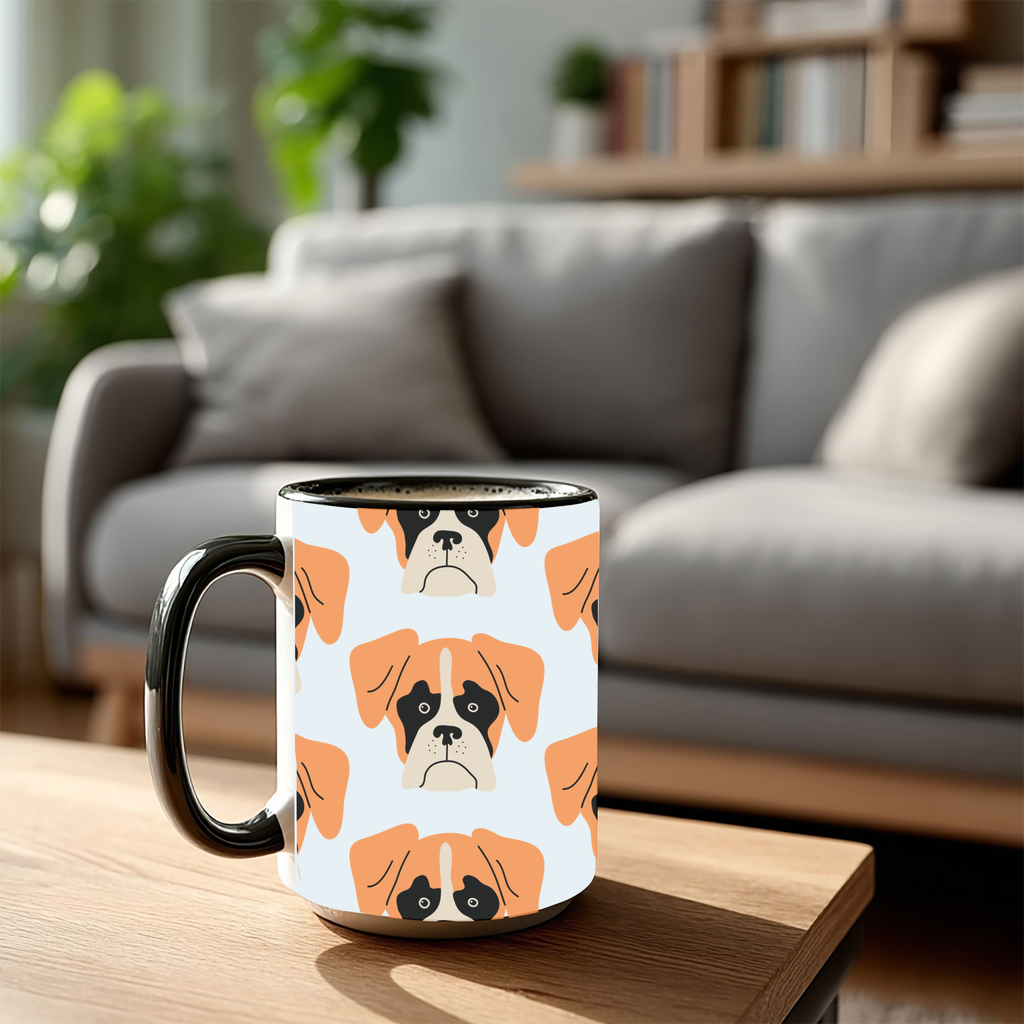 Boxer Dog Doodle Design 15oz Mug