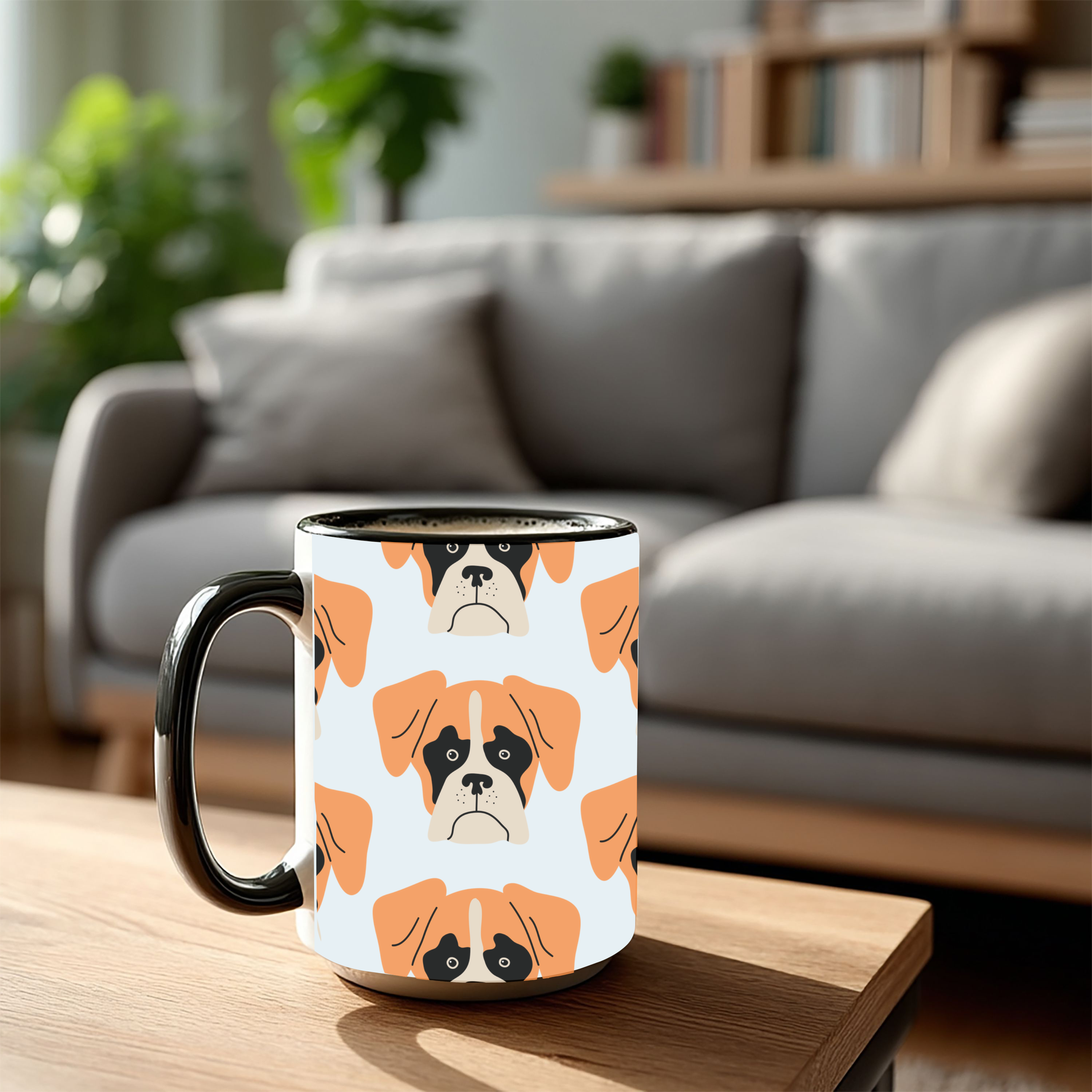 Boxer Dog Doodle Design 15oz Mug