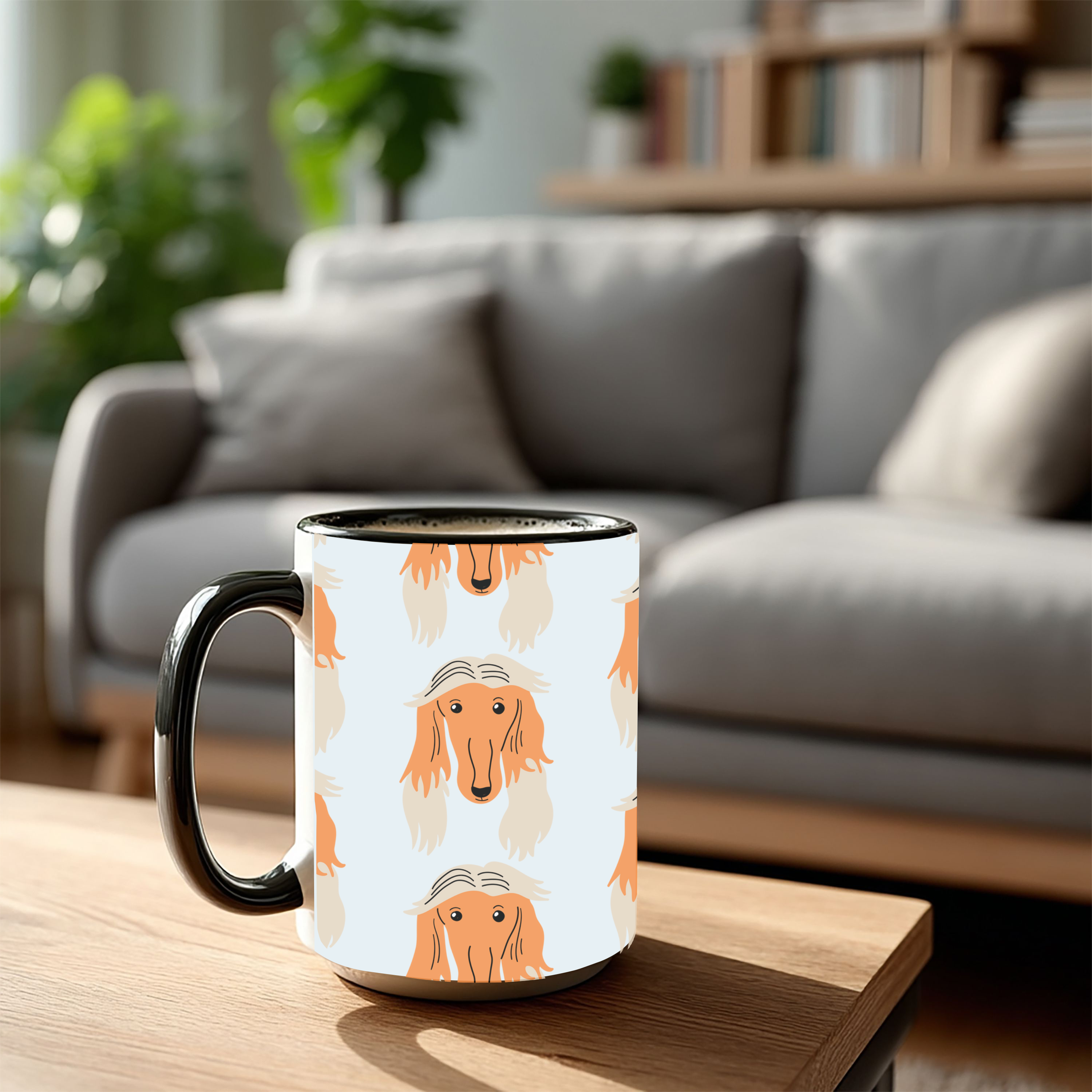 Borzoi Dog Doodle Design 15oz Mug