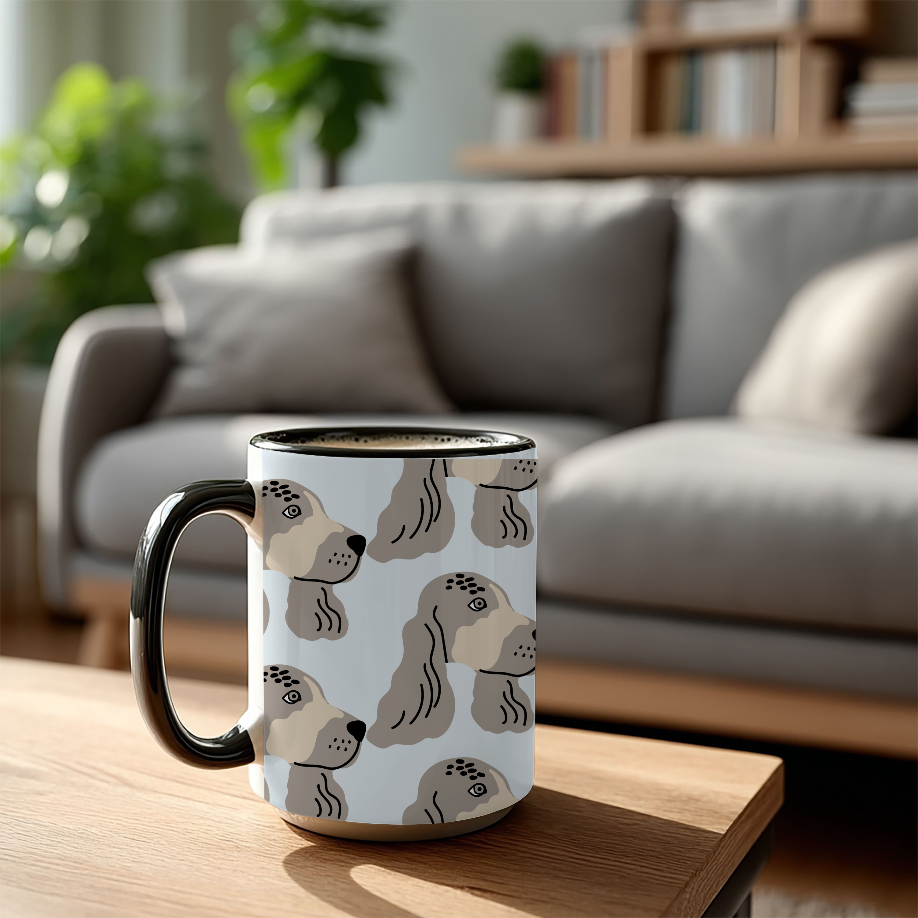 Spaniel Dog Doodle Design 15oz Mug