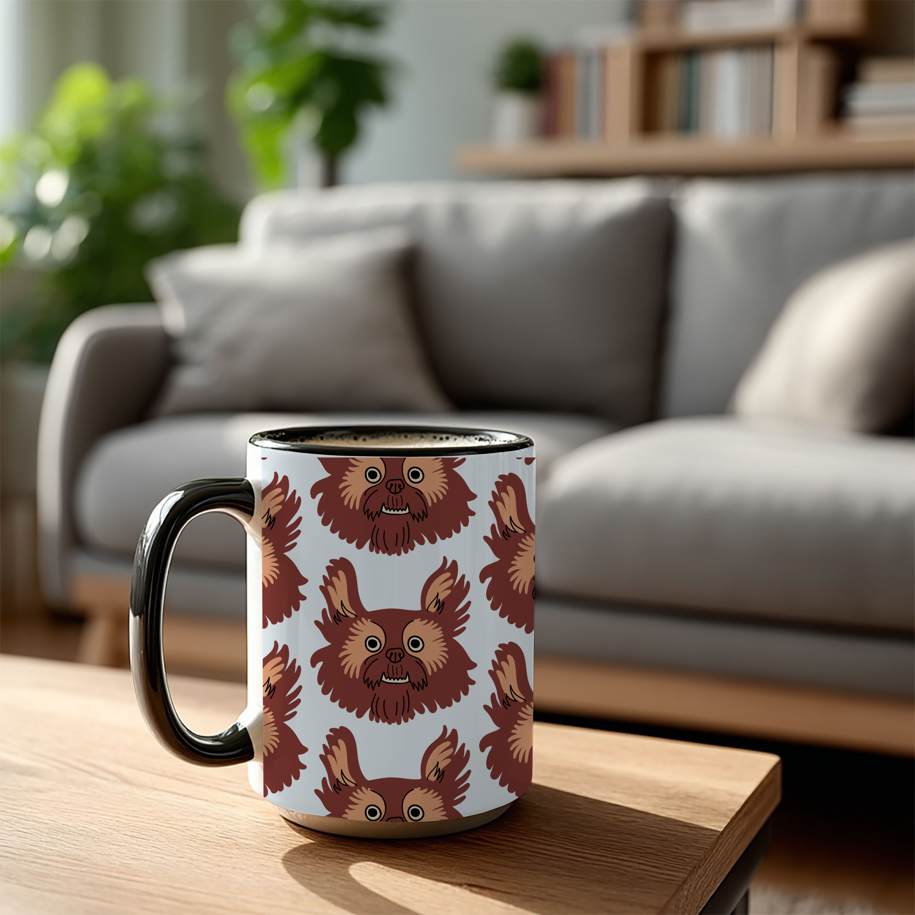 Griffon Dog Doodle Design 15oz Mug