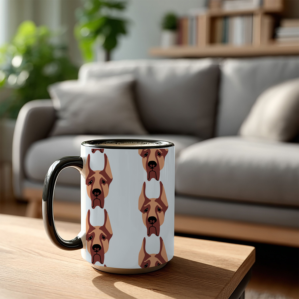 Great Dane Dog Doodle Design 15oz Mug