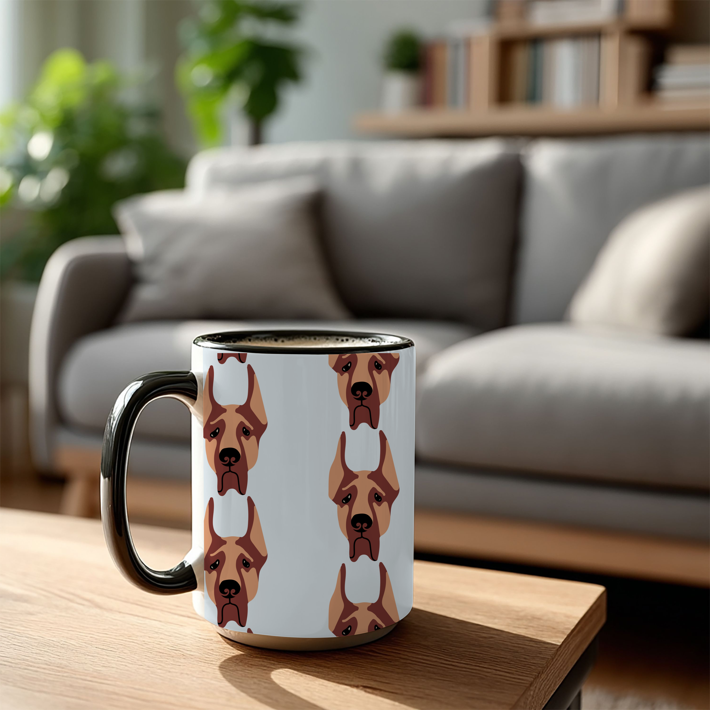 Great Dane Dog Doodle Design 15oz Mug