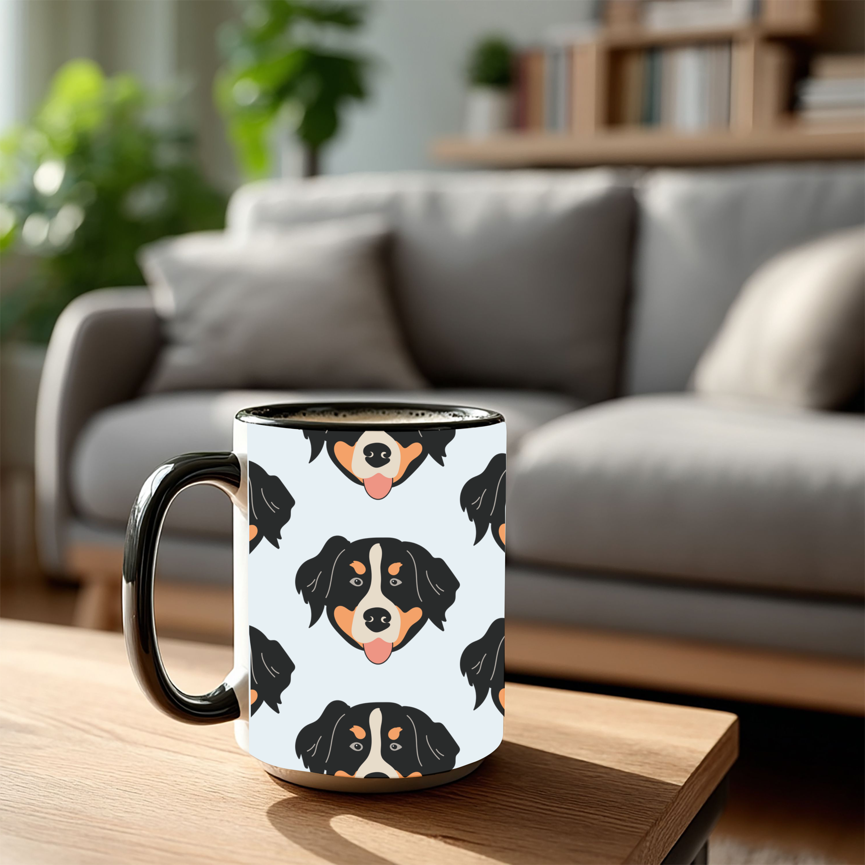 Bernese Mountain Dog Doodle Design 15oz Mug