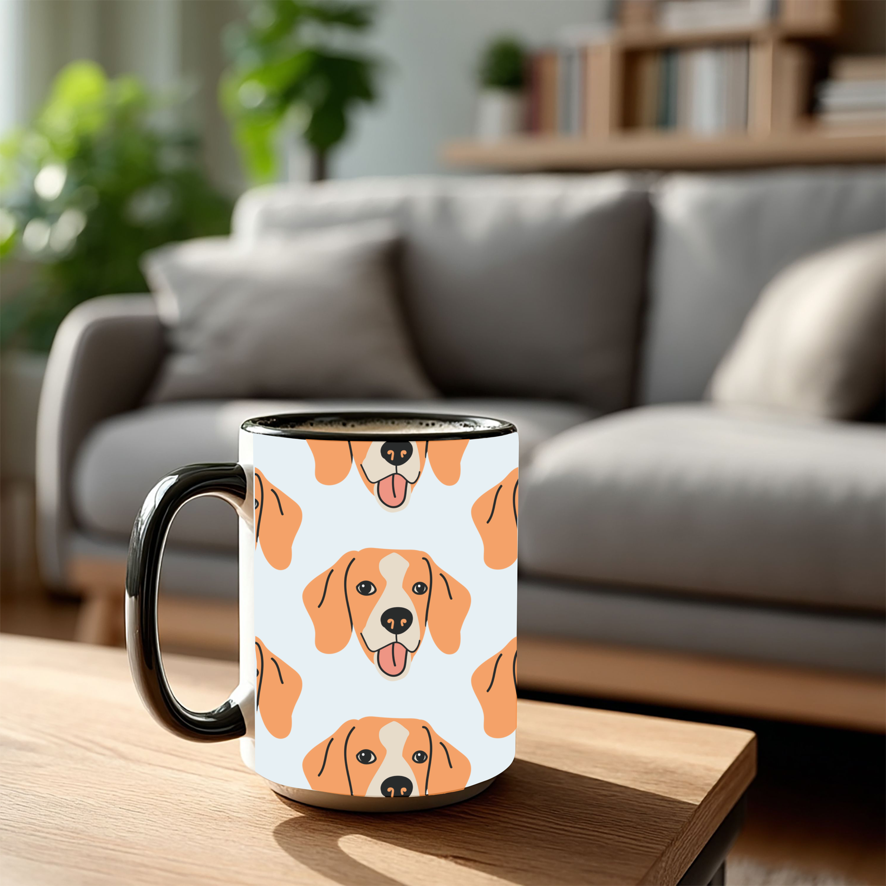 Beagle Dog Doodle Design 15oz Mug