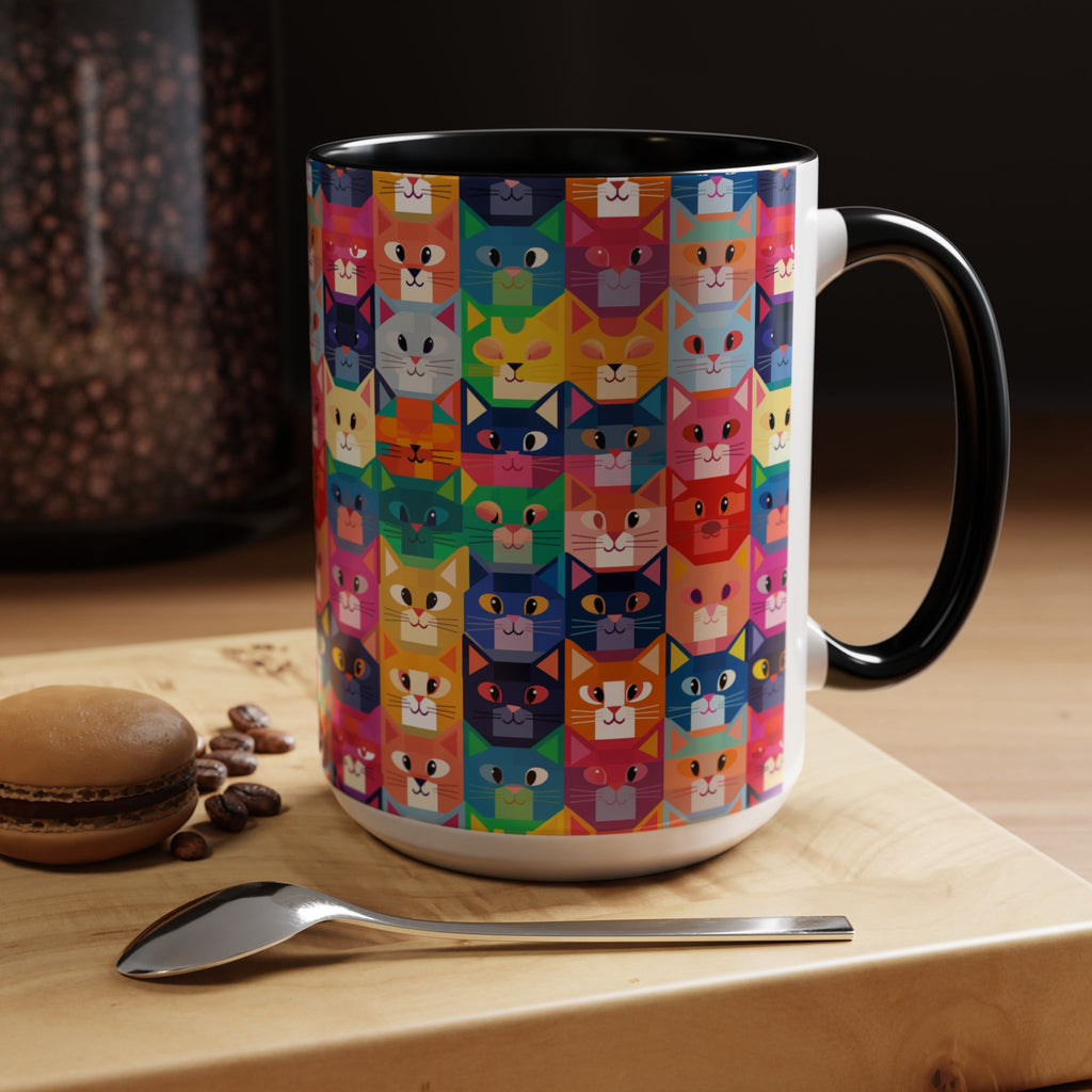Geometric Art Cats - Pet Lovers Mug