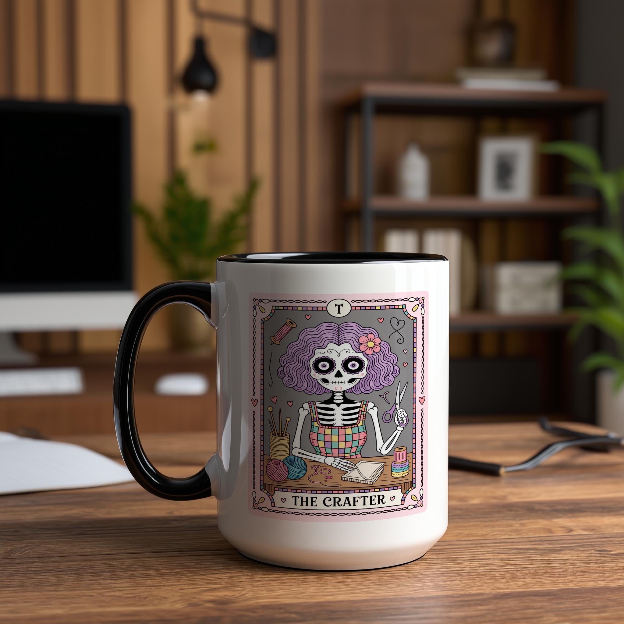 The Crafter - Skeleton Tarot Card - Hobbies and Interests Mug