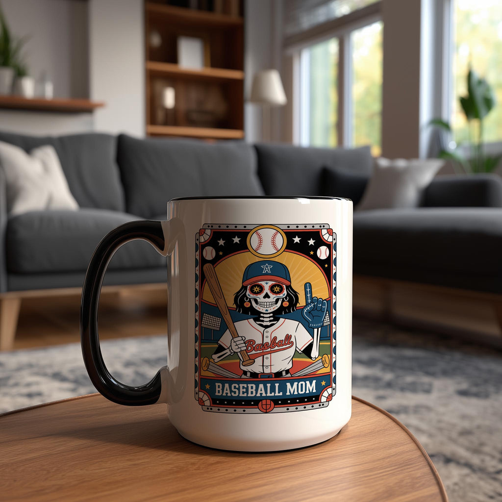 The Baseball Mom - Skeleton Tarot Card - Home Life Mugs